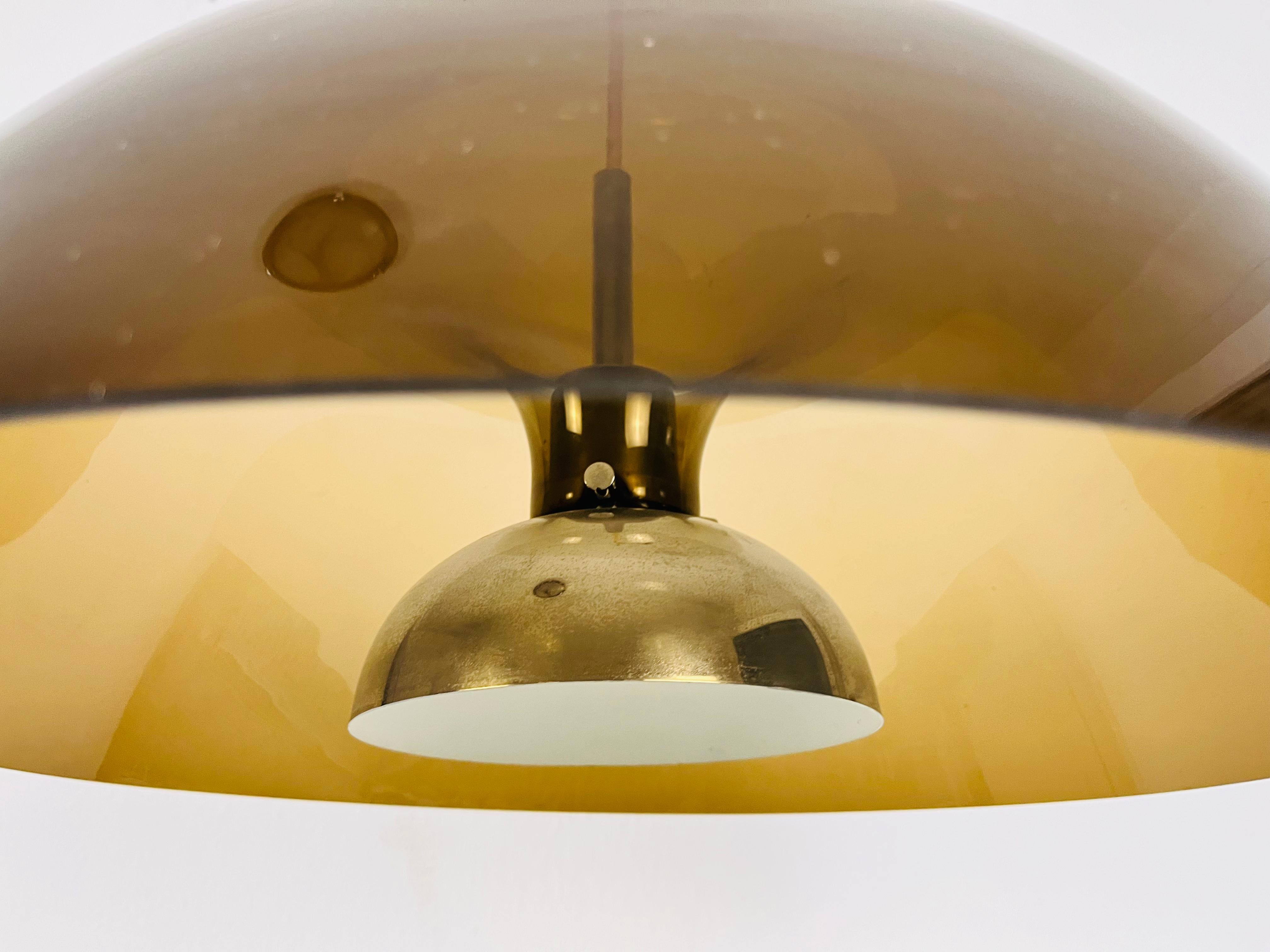 Late 20th Century Acrylic Glass Pendant Lamp by Temde, 1970s For Sale