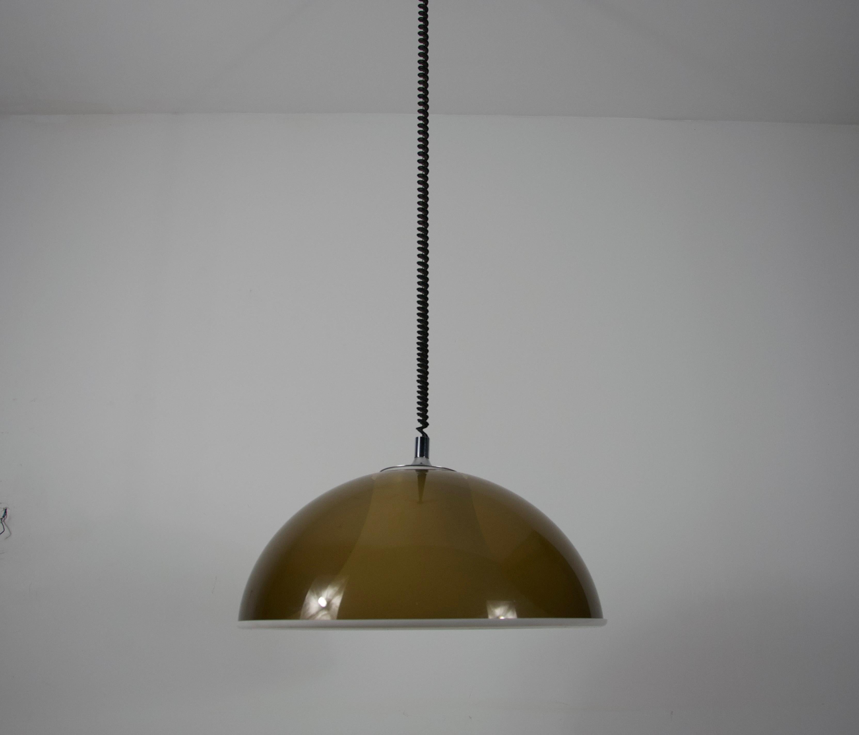 Lampada a sospensione in vetro acrilico di Temde, anni '70, Svizzera in vendita 3