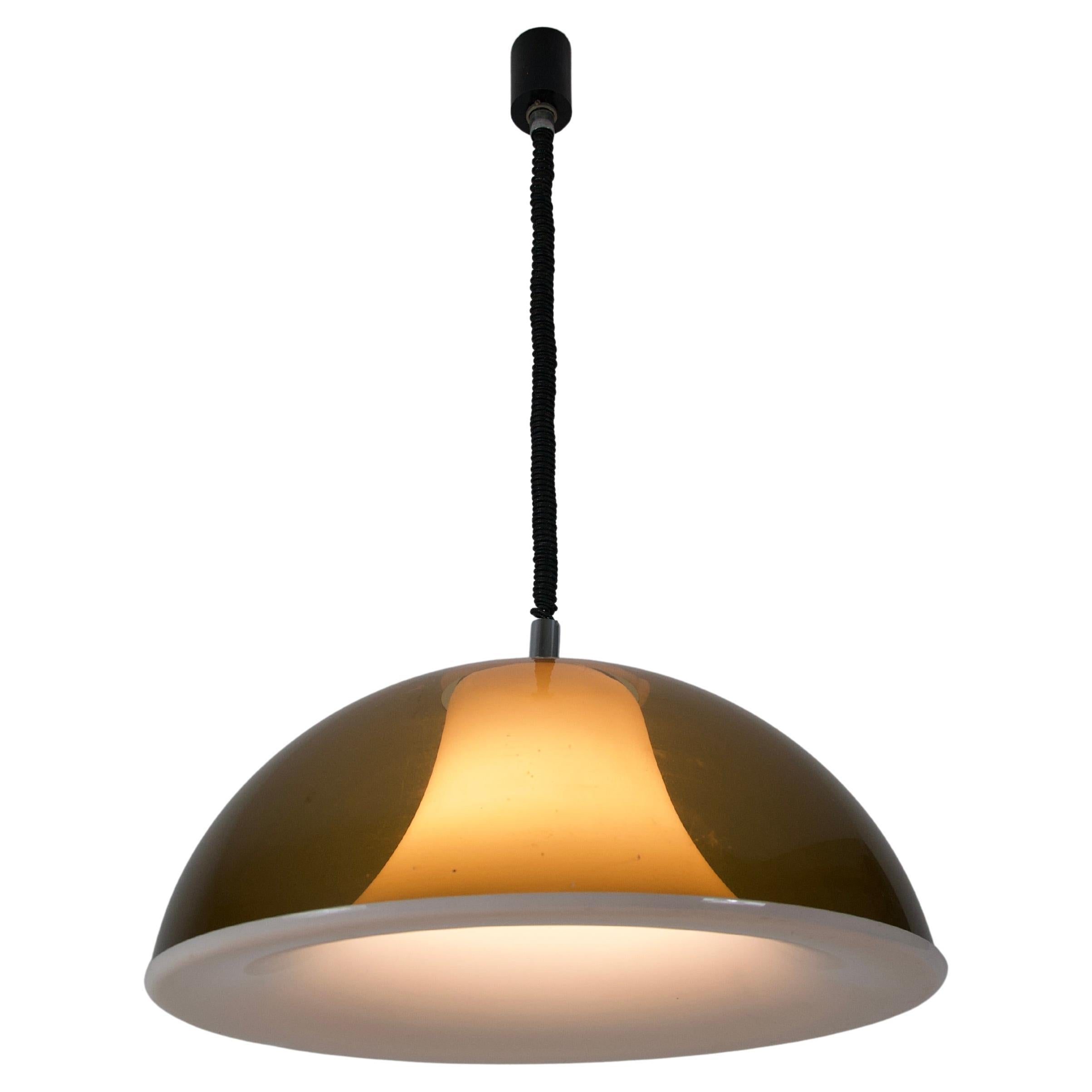 Lampada a sospensione in vetro acrilico di Temde, anni '70, Svizzera in vendita