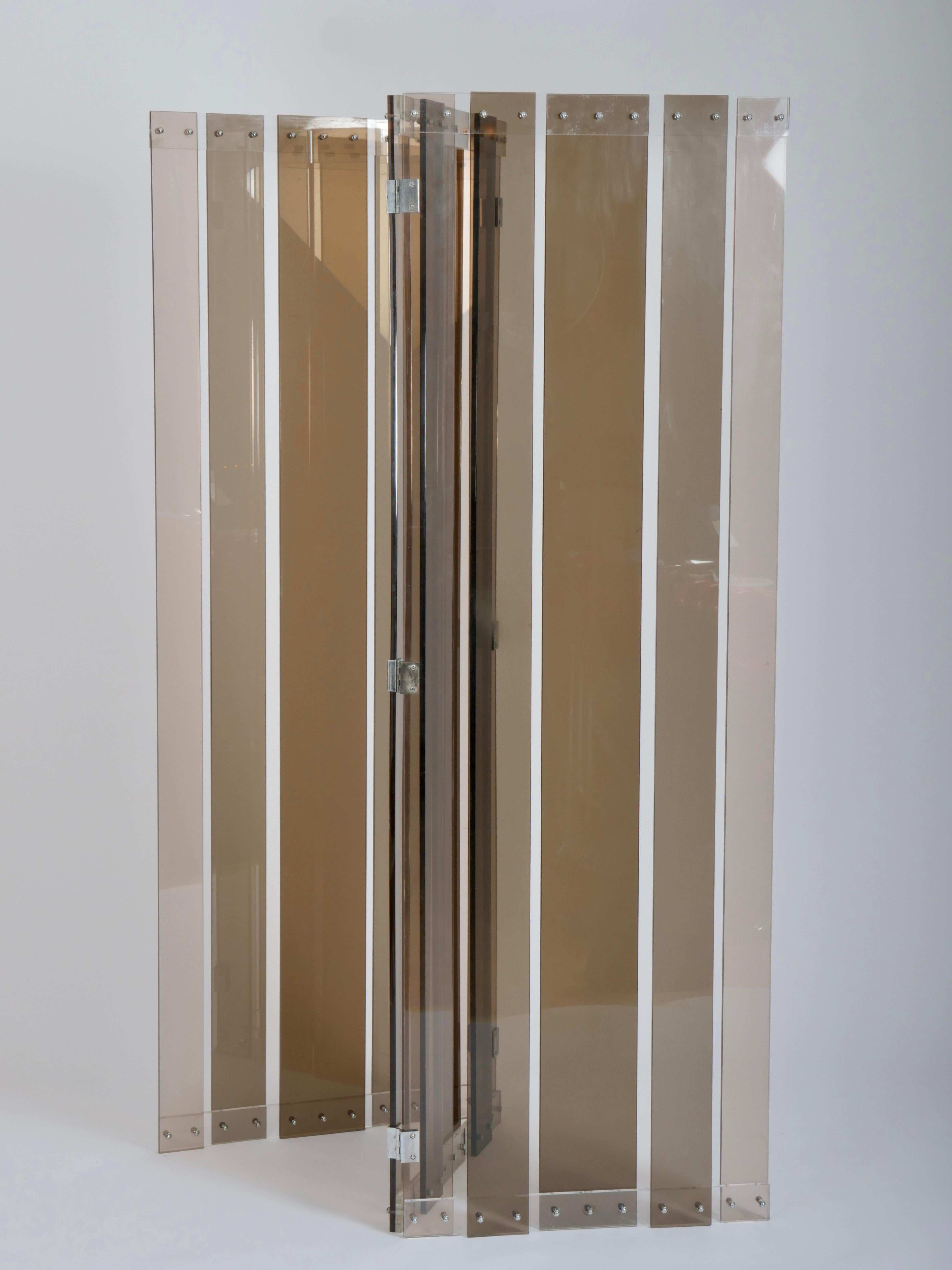 Mid-Century Modern Écran en verre acrylique par Philippe Jean. France c1970 en vente