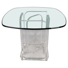 Acrylic 
Glass Side/Dining Table