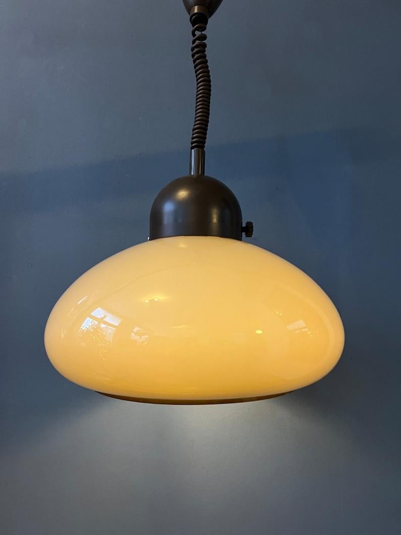 Acrylic Glass Space Age Mushroom Pendant Lamp by Dijkstra, 1970s In Excellent Condition For Sale In ROTTERDAM, ZH