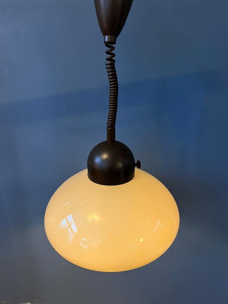 20th Century Acrylic Glass Space Age Mushroom Pendant Lamp by Dijkstra, 1970s For Sale