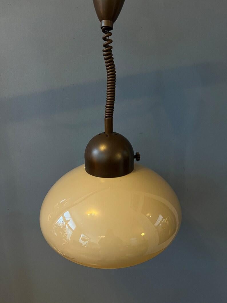 Acrylic Glass Space Age Mushroom Pendant Lamp by Dijkstra, 1970s For Sale 1