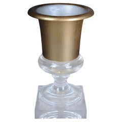 Acrylic Gold Goblet Vase in Hollywood Regency Style No. 2