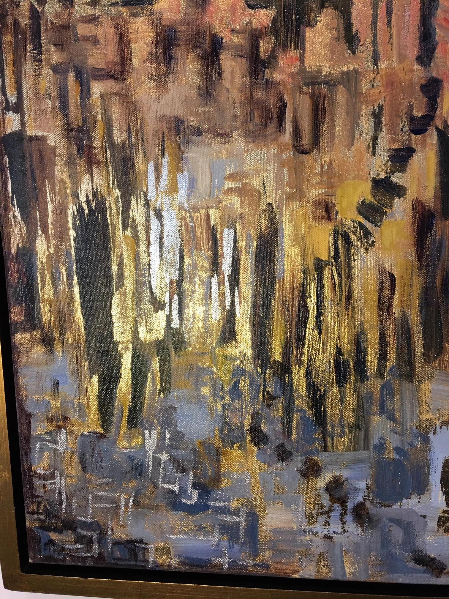 Acrylic & Gold Leaf on Canvas 