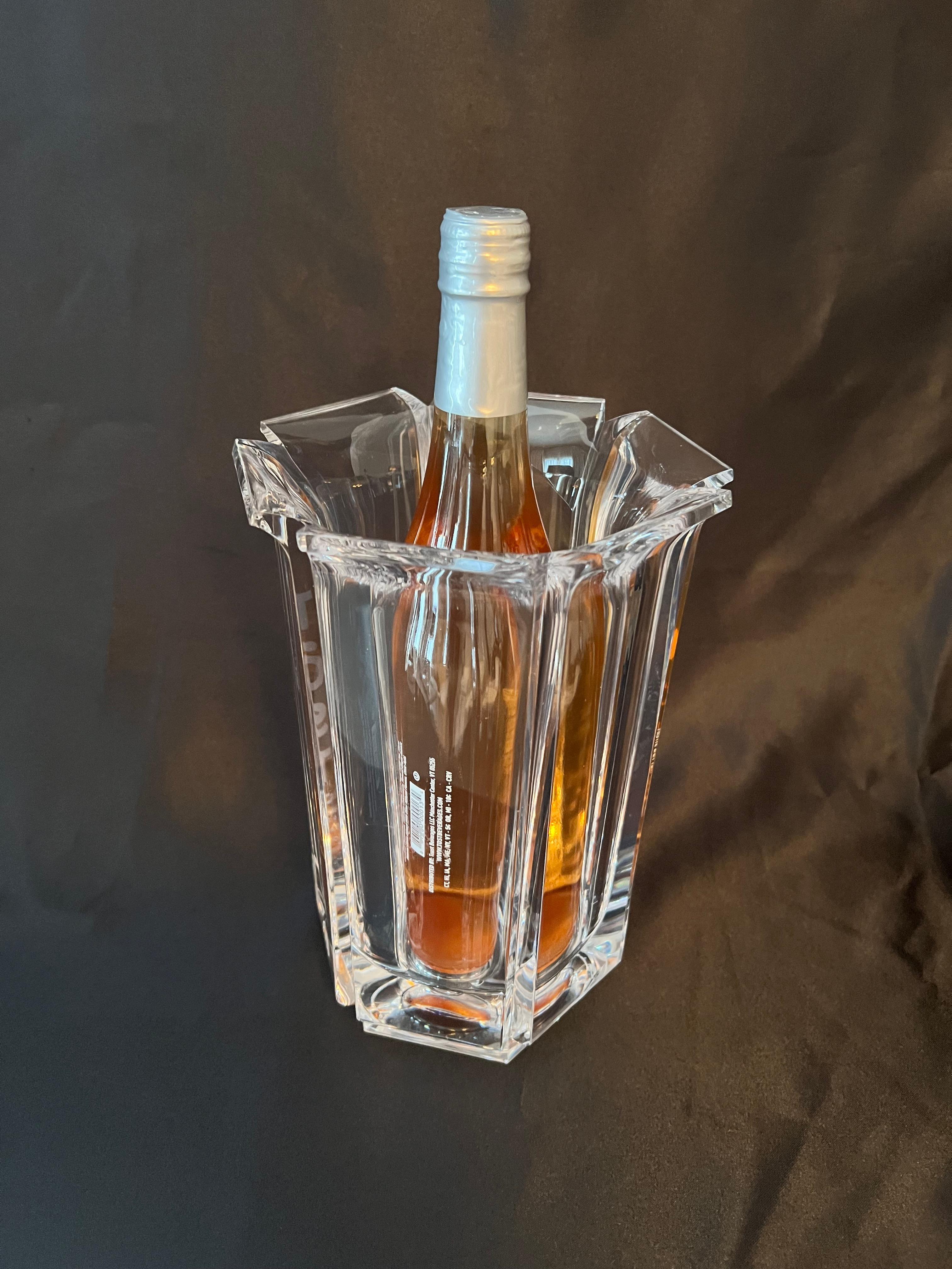 Acrylic Hexagonal Vase or Wine Chiller  For Sale 6