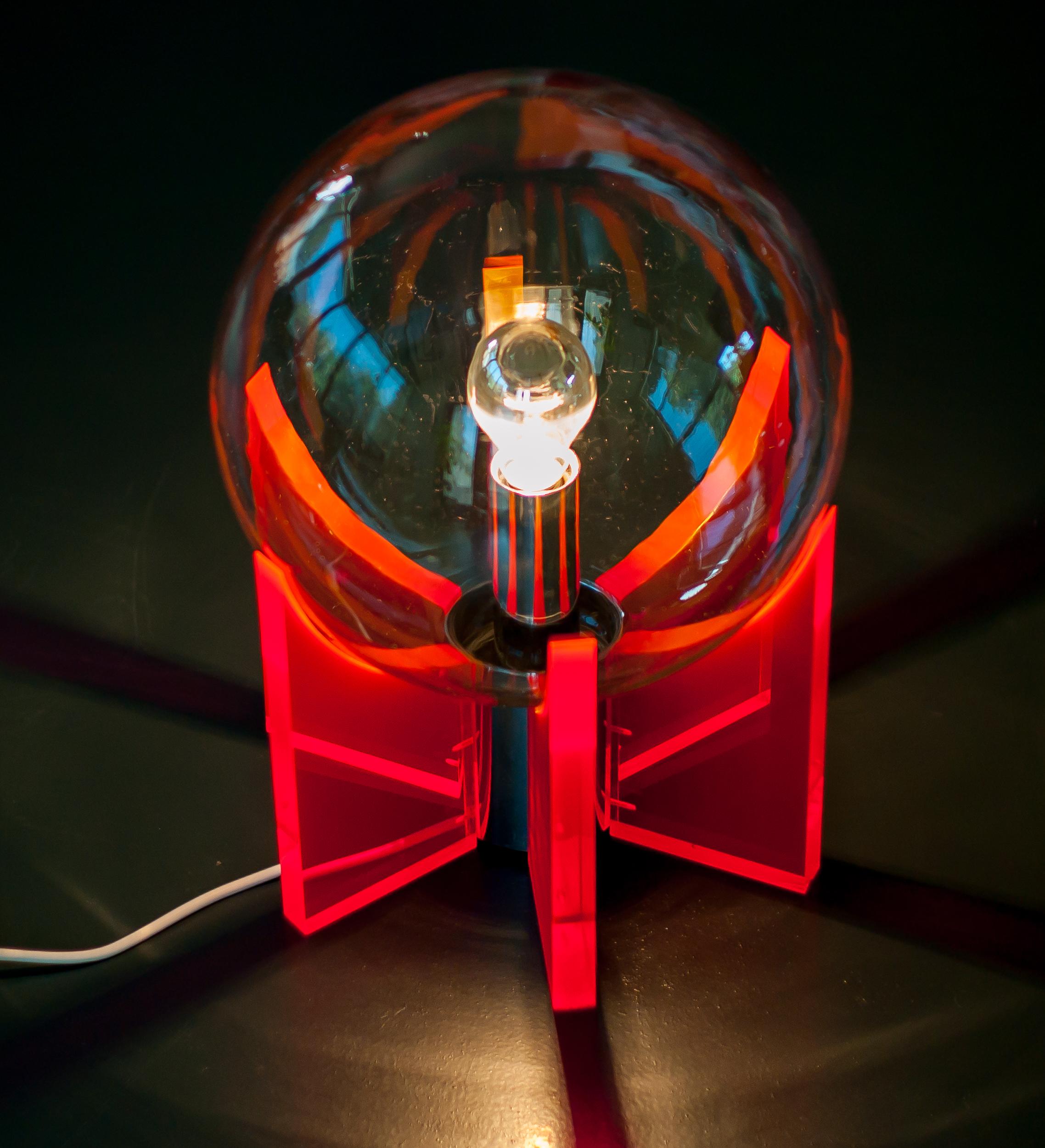 Verre de Murano Lampe en acrylique « King Sun » en vente
