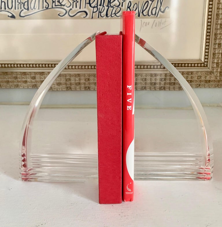 Acrylic Lucite Bookends at 1stDibs
