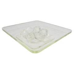 Acrylic Lucite display pedestal with Ice Cube design base