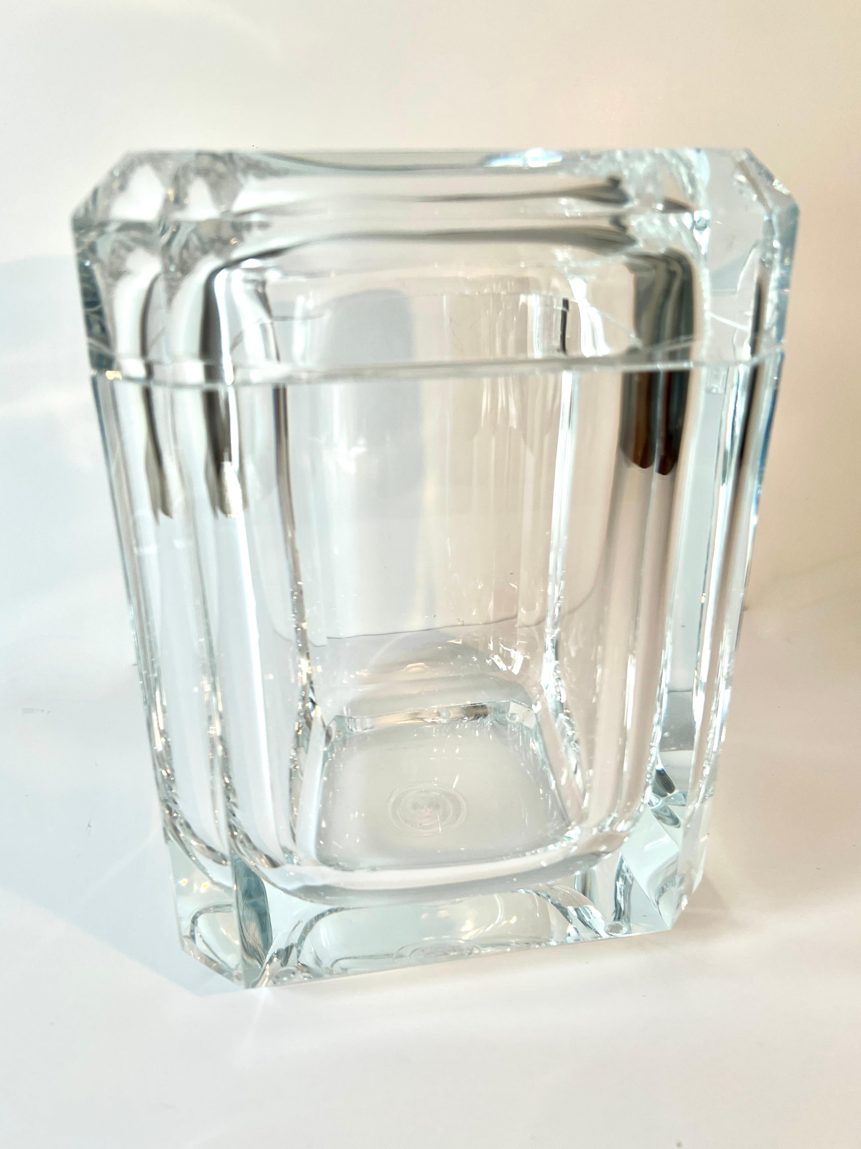 Stampato Secchiello per il ghiaccio in acrilico del Mid Century Modern con piano girevole in vendita