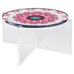 Acrylic, Modern Mandala Center Table