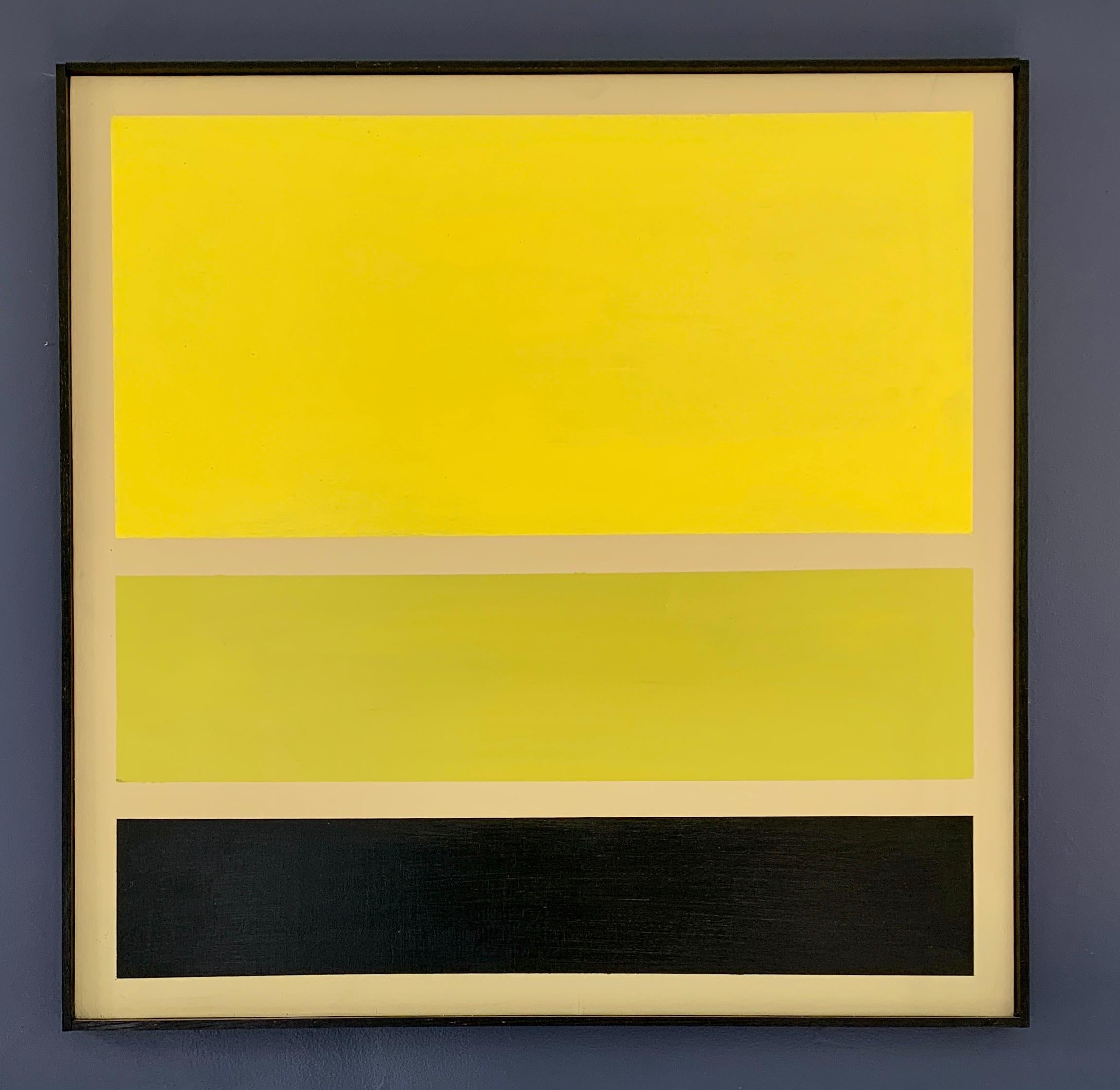 Hand-Painted Acrylic on Board Trio of Yellow by Darren Ransdell Design