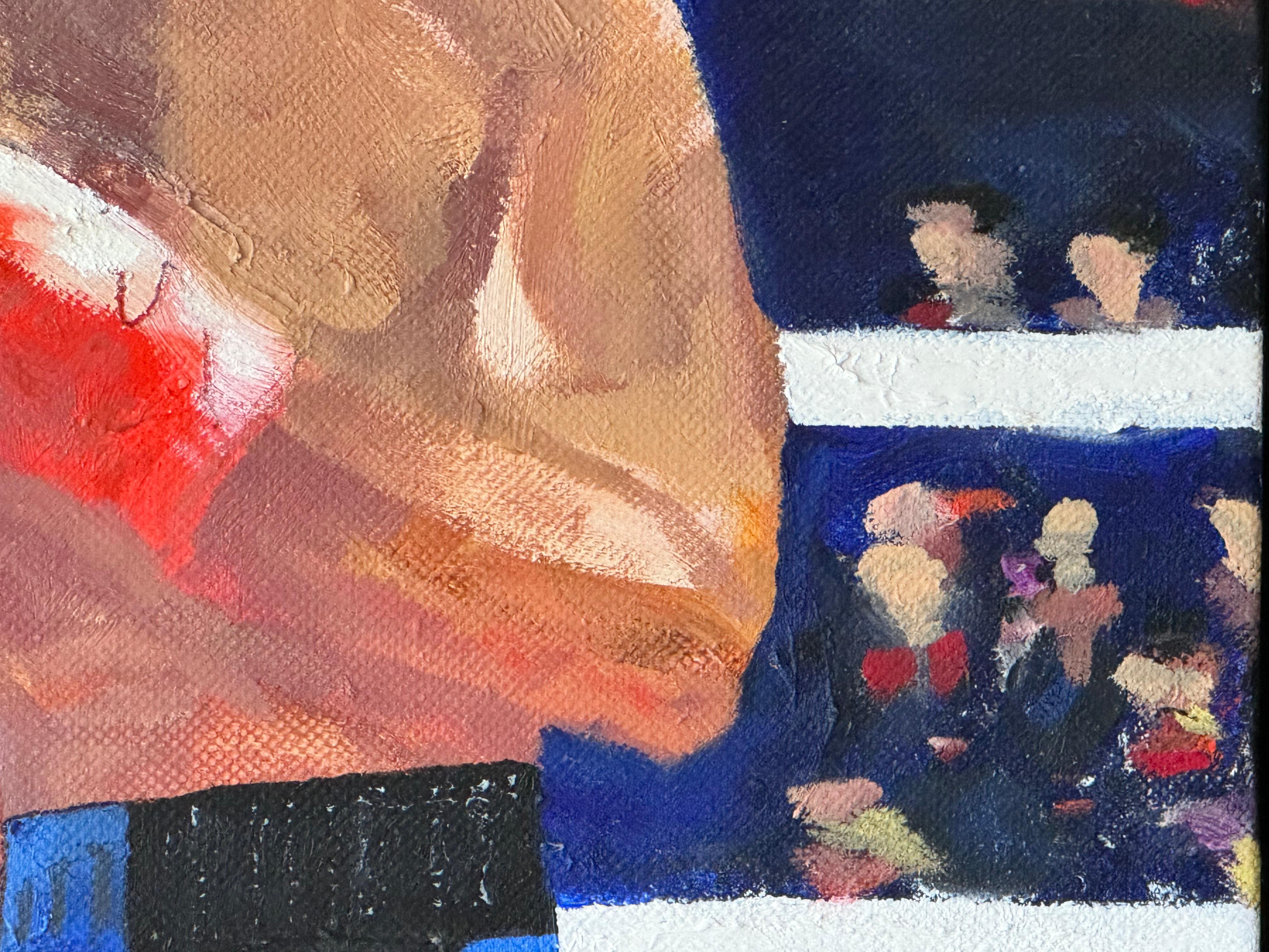American Acrylic on Canvas Boxer Painting  For Sale