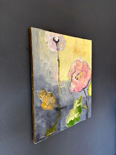Acrylic on Canvas Floral Painting by Santa Fe Artist Lisa Linch