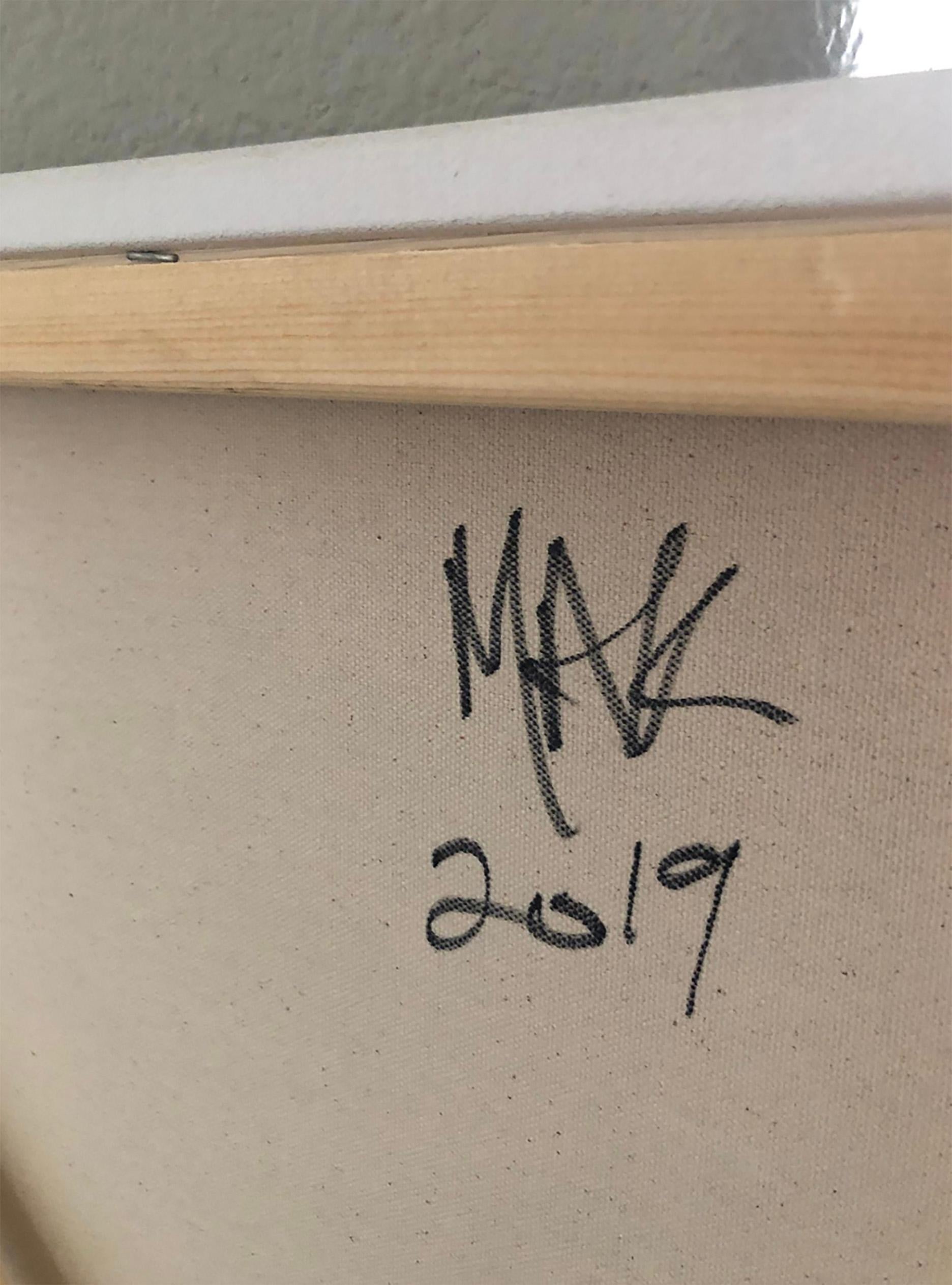 Acryl auf Leinwand, „Goldener Dschungel“, signiert MAK, 2019 (21. Jahrhundert und zeitgenössisch) im Angebot