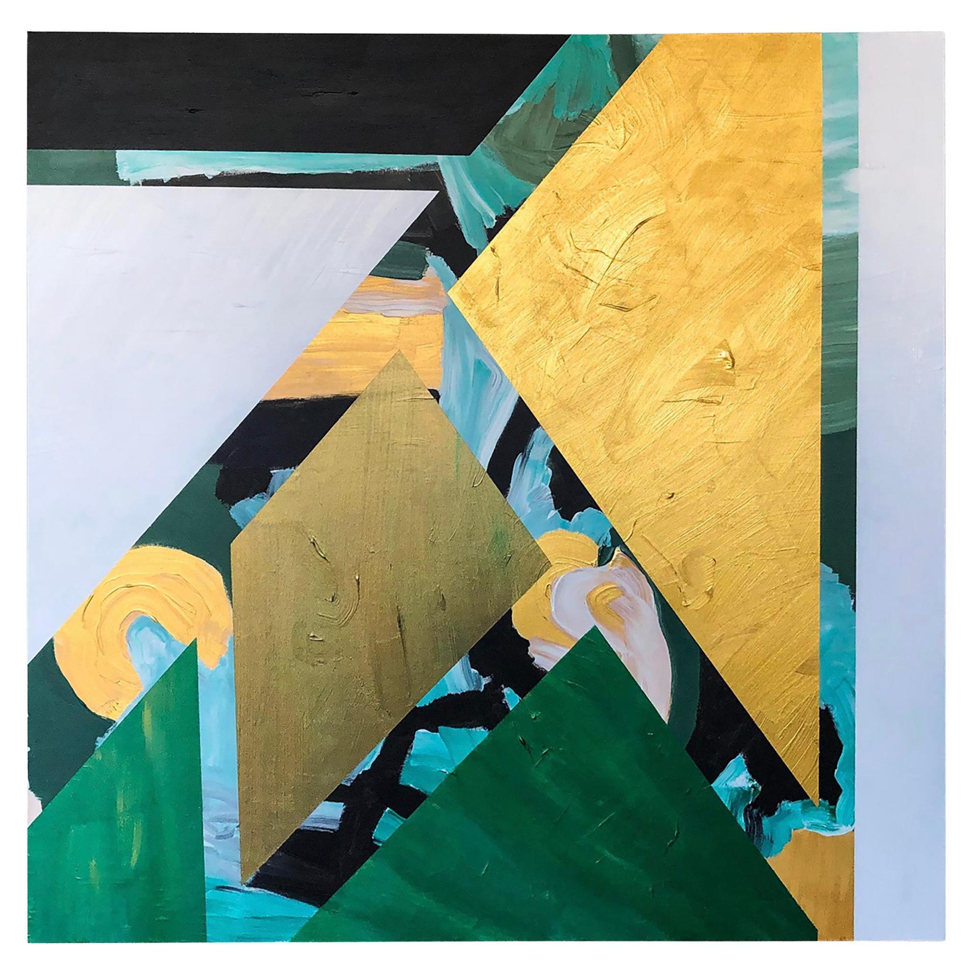Acrilico su tela, "Golden Jungling", firmato MAK, 2019