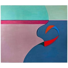Acrylic on Canvas, "No Man's Island", Betty Usdan-Zwickler, 1982