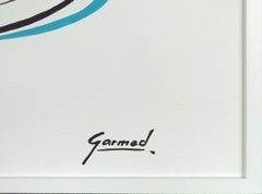 Pintura abstracta floral vintage de bodegón, "Love" de Garmed