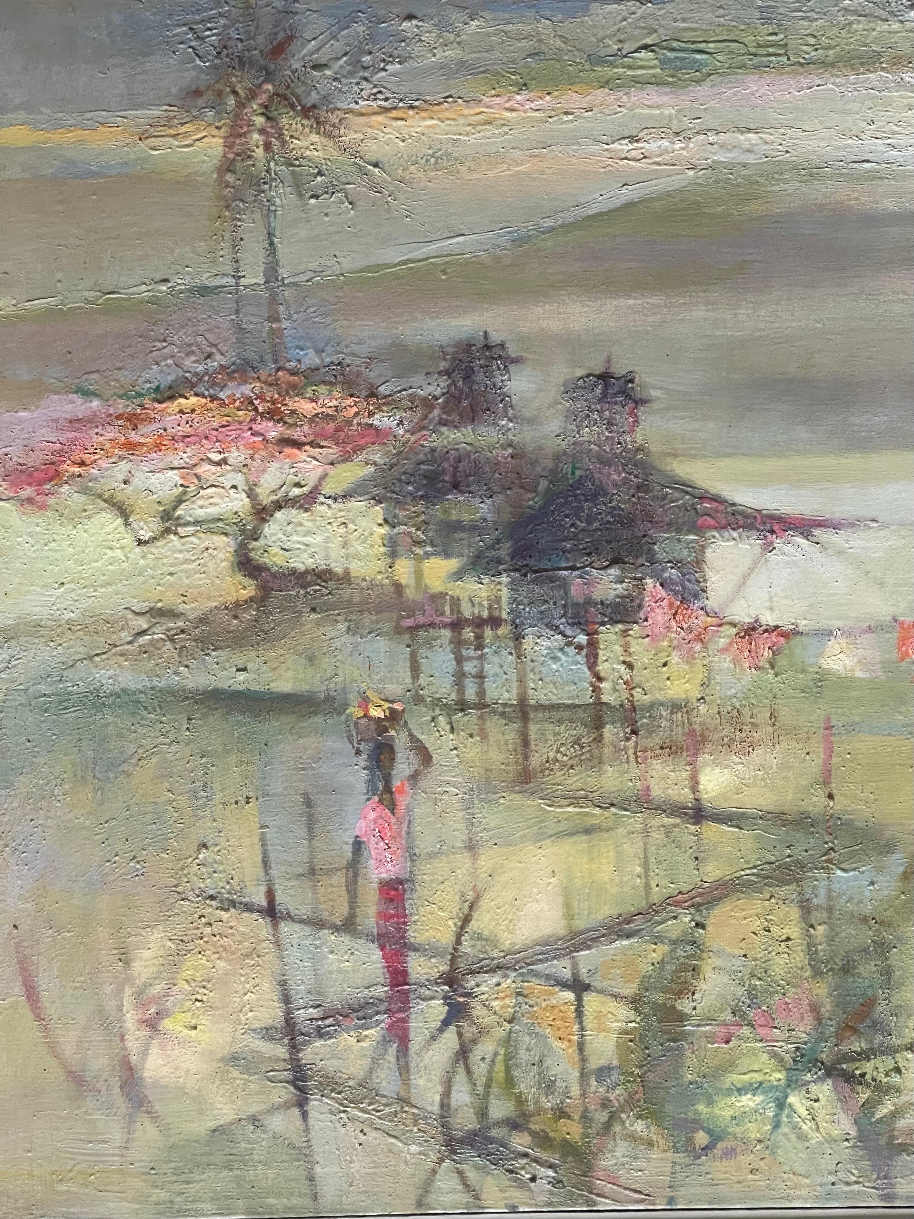 Acryl auf Leinwand Originalgemälde „Gebäudebrücke“ von Romeo Villalva Tabuena im Angebot 9