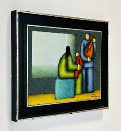 Acrylic on Masonite Painting by Jesus Leuus, Mexico 1970's