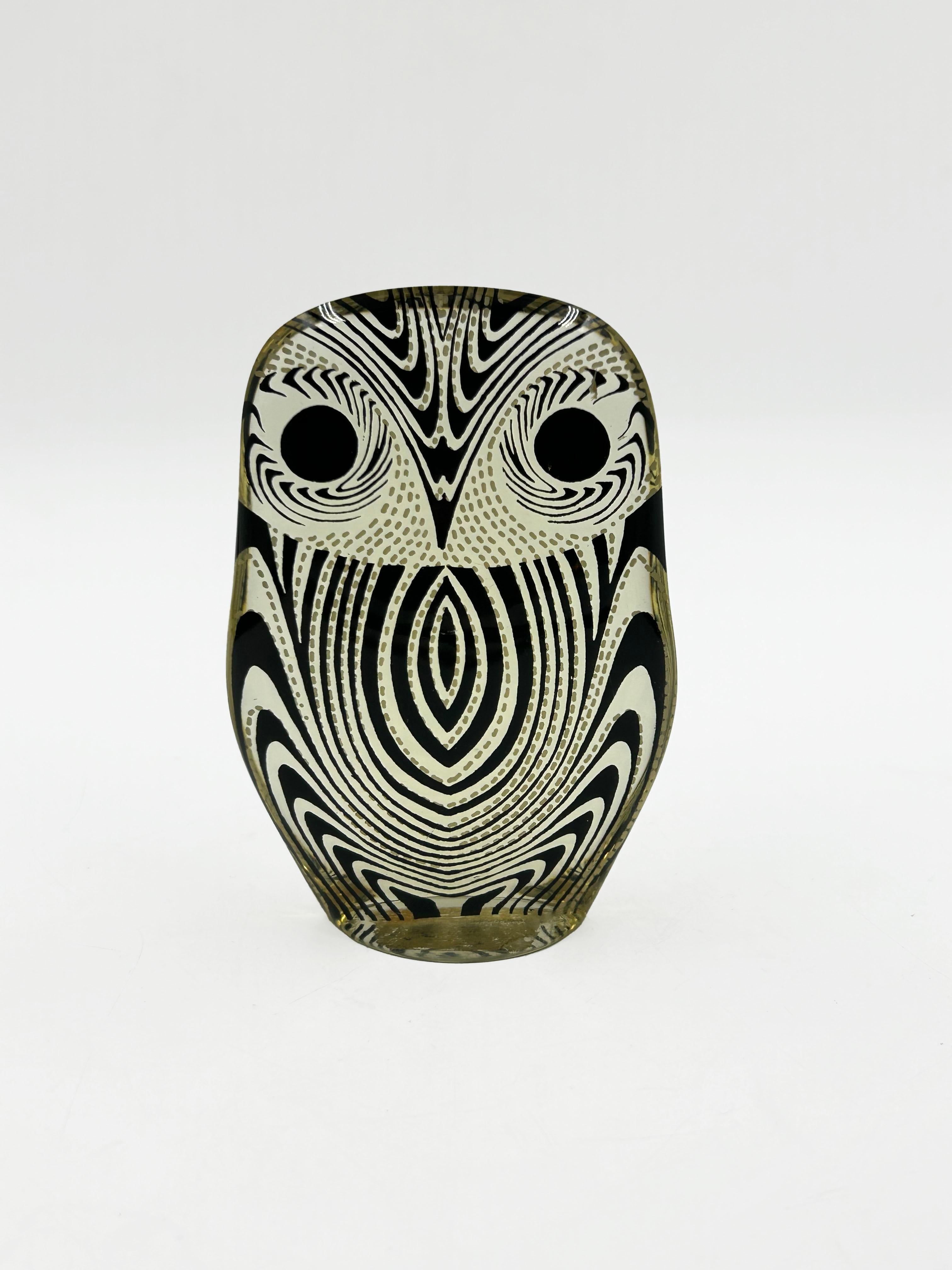 Acrylic Owl Sculpture by Abraham Palatnik, Brazil, 1970s

Acrylic sculpture by renowned Brazilian artist Abraham Palatnik, a pioneer of the Kinetic Art movement.

This iconic owl figure belongs to his celebrated series of resin animals, where