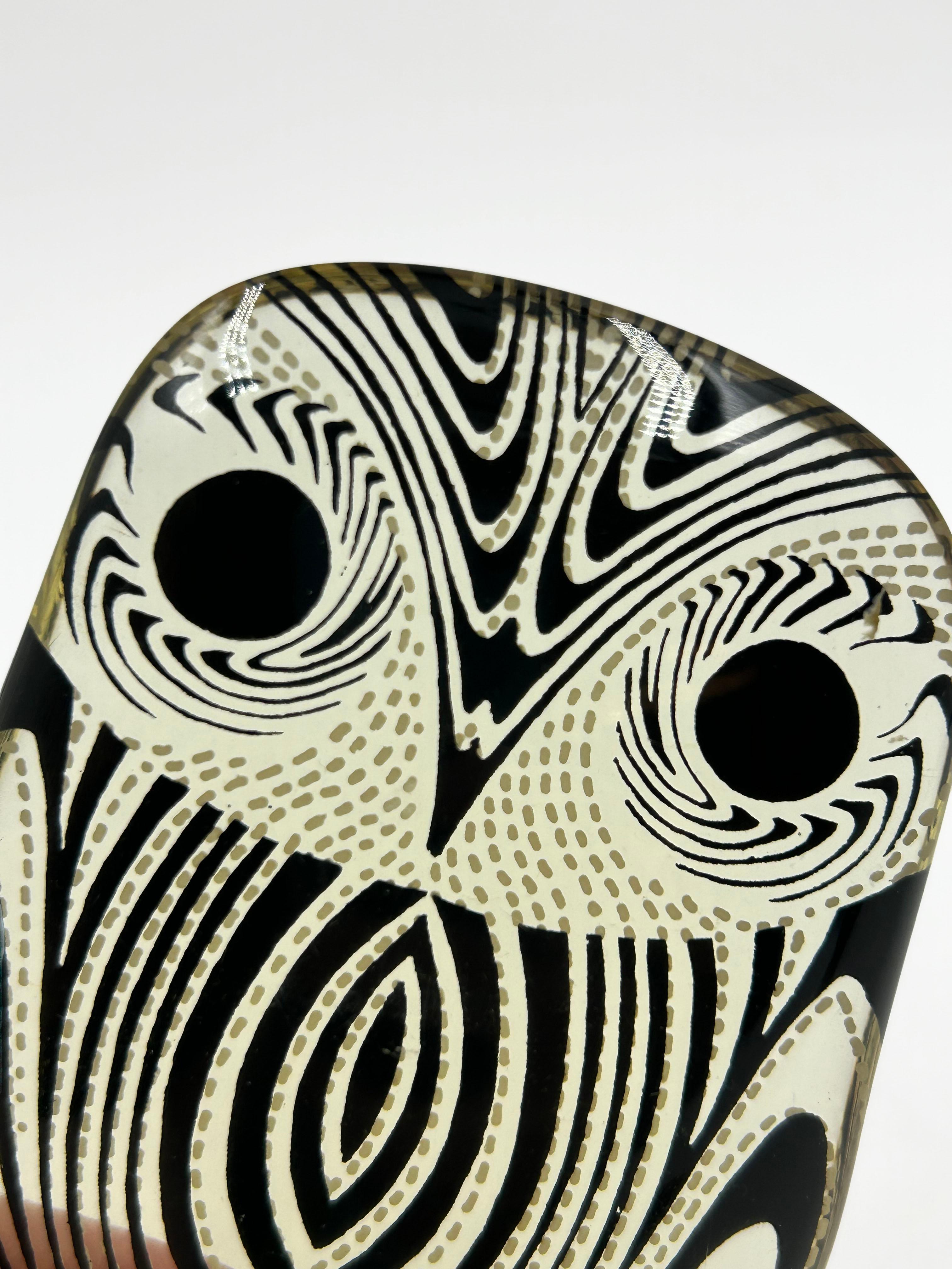Hand-Crafted Acrylic Owl Sculpture by Abraham Palatnik, Brazil, 1970s For Sale