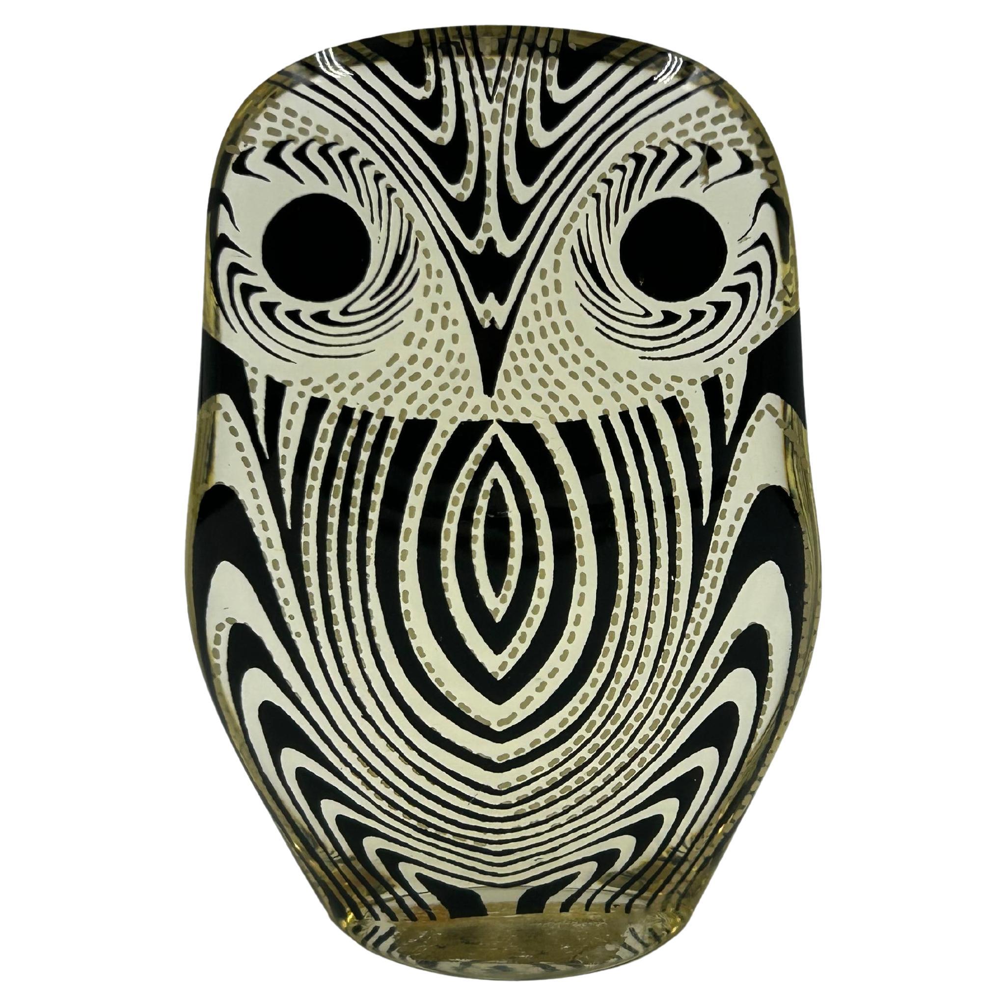 Acrylic Owl Sculpture by Abraham Palatnik, Brazil, 1970s For Sale