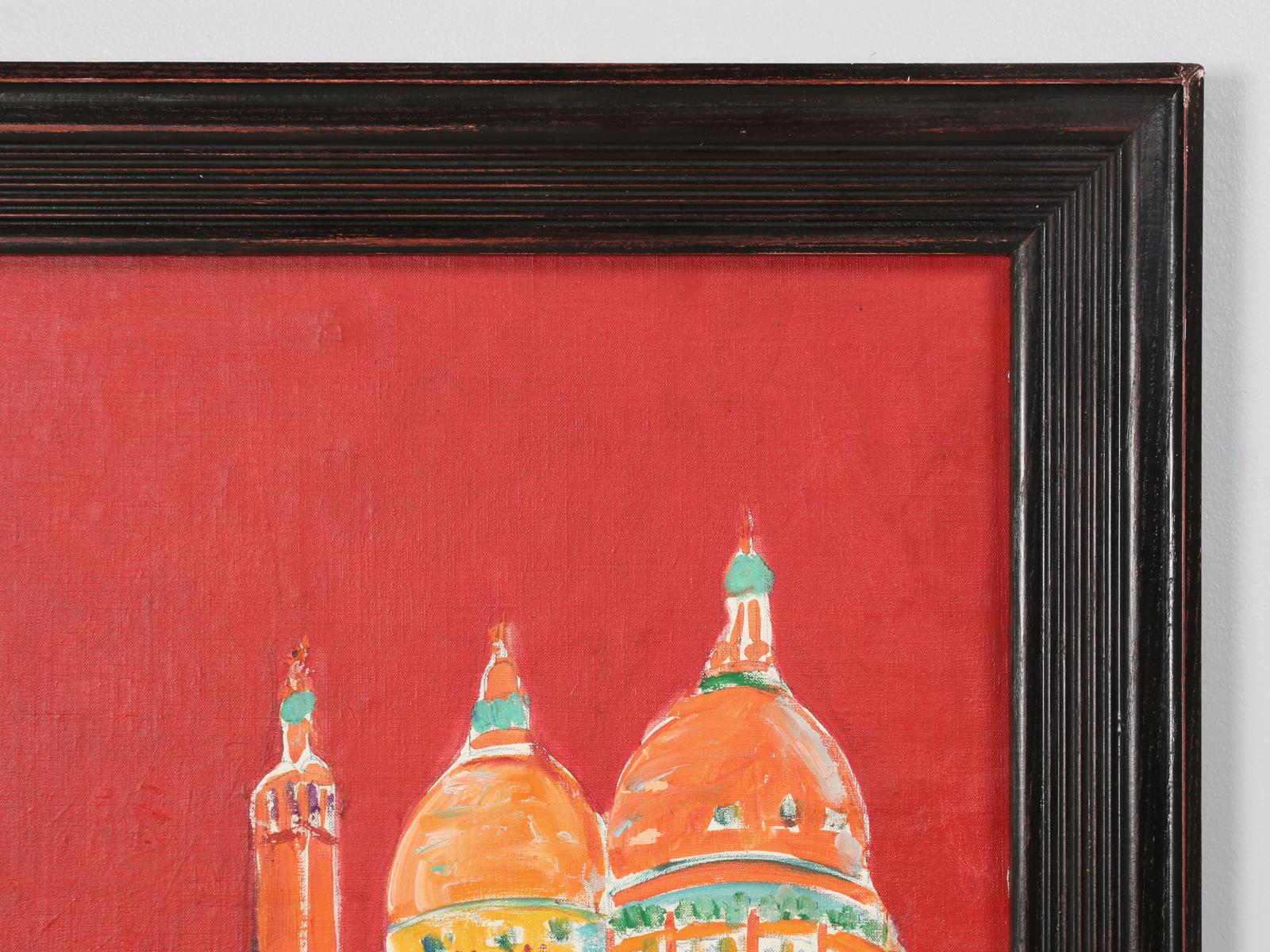 Attribuito a Roland David, un pittore francese relativamente sconosciuto della metà del XX secolo. Ci piace molto il suo stile e l'uso di colori vivaci e di recente abbiamo acquistato diversi quadri di questo tipo da una collezione privata in