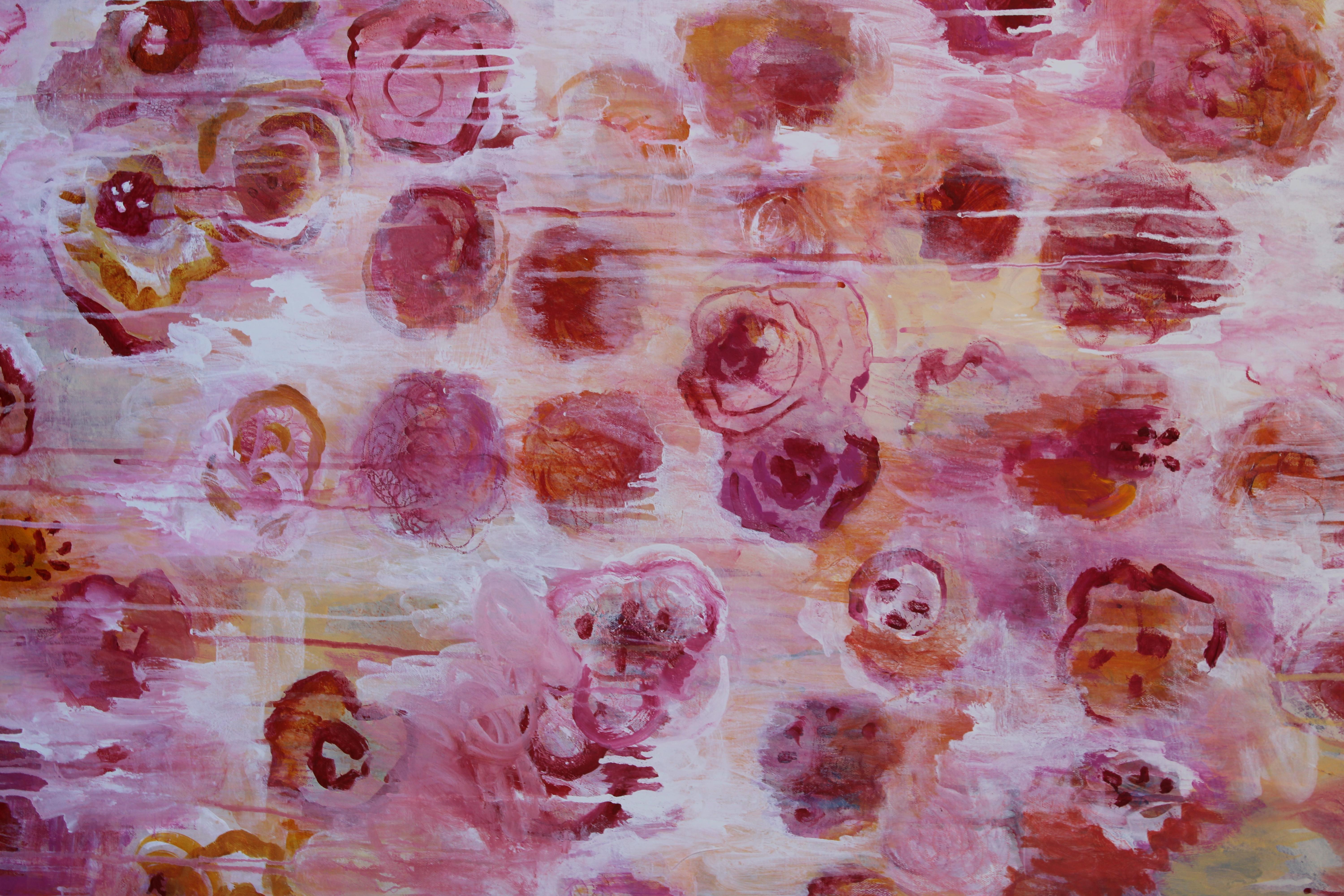 Pintura acrílica de Betty O'Hare, Peonías Estadounidense en venta