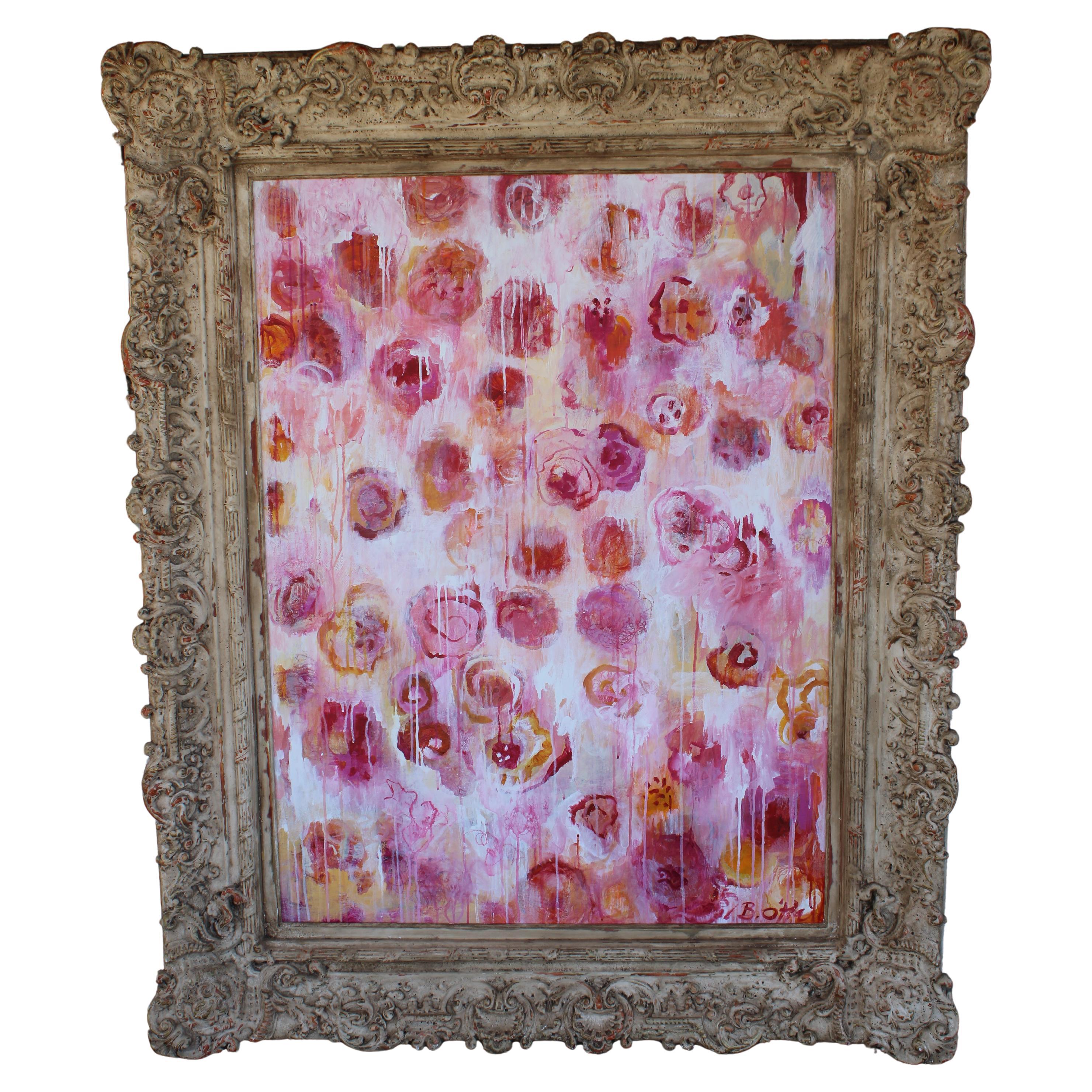 Acrylic Painting by Betty O'Hare, Peonies