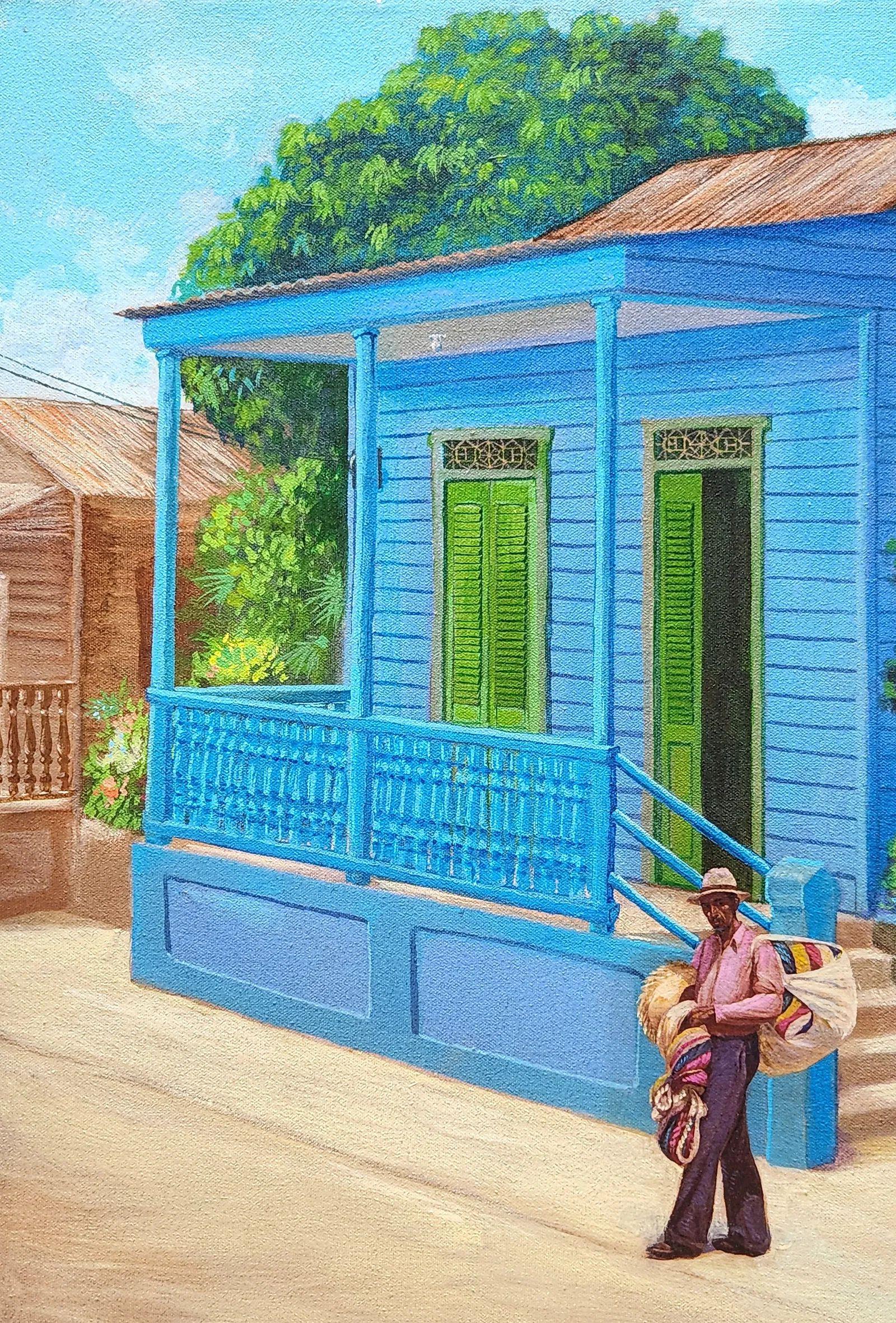 Lebendiges Acrylgemälde von Felix Cordero (20. Jahrhundert) Puerto Rico     
Titel: Casa Azul de Esquina Homenaje a Don Miguel        

Namensvarianten: Felix R. Cordero Papiere   

Biografie: Geboren in Ponce, Puerto Rico, war er der Erstgeborene