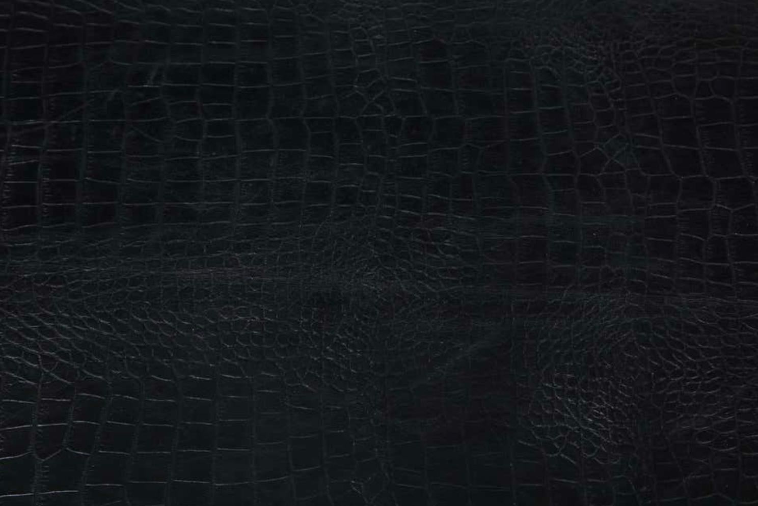 Hand-Crafted Acrylic Partners Desk with Embossed Crocodile Leather Top, Floor Model Sale For Sale
