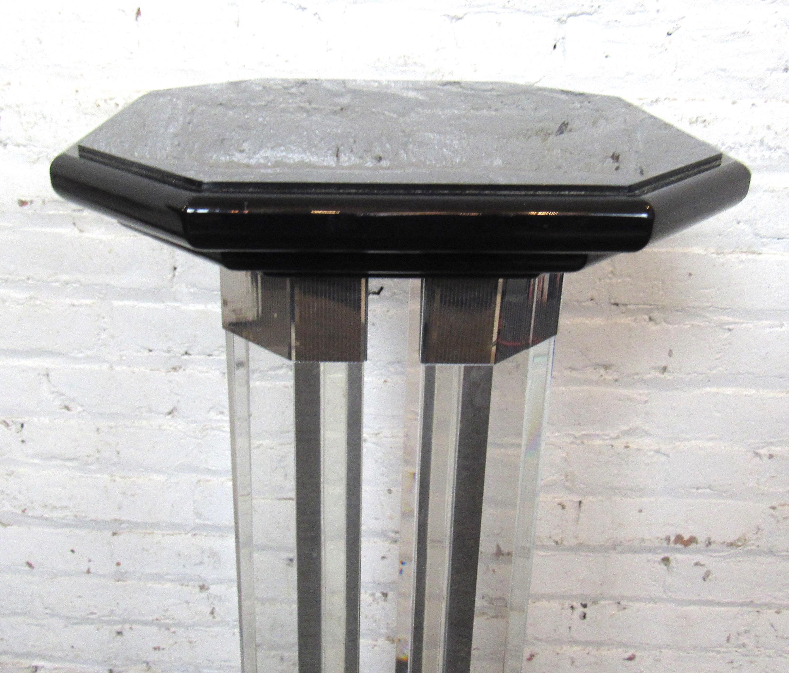 Mid-Century Modern Acrylic Pedestal