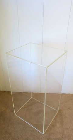 Lucite Column Pedestal Stand