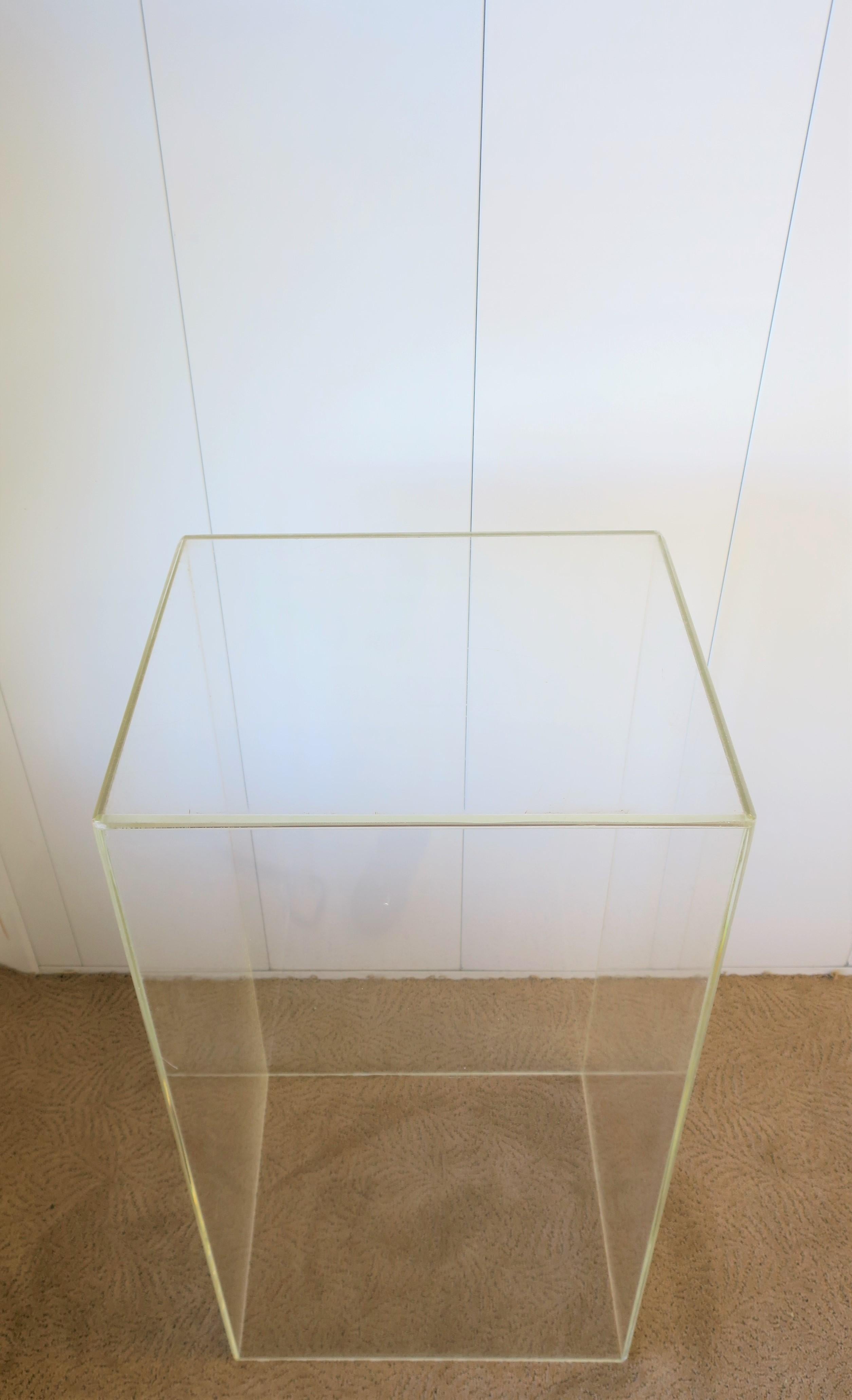 Modern Lucite Column Pedestal Stand 