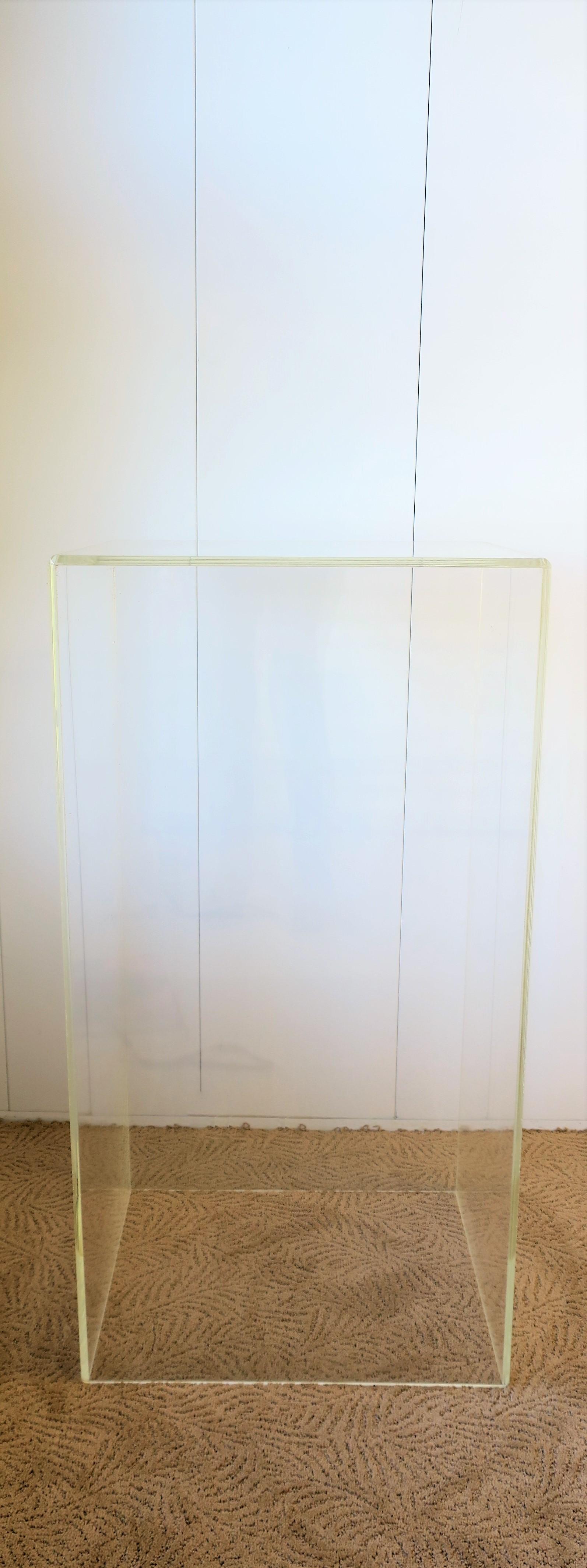 Lucite Column Pedestal Stand  In Good Condition In New York, NY