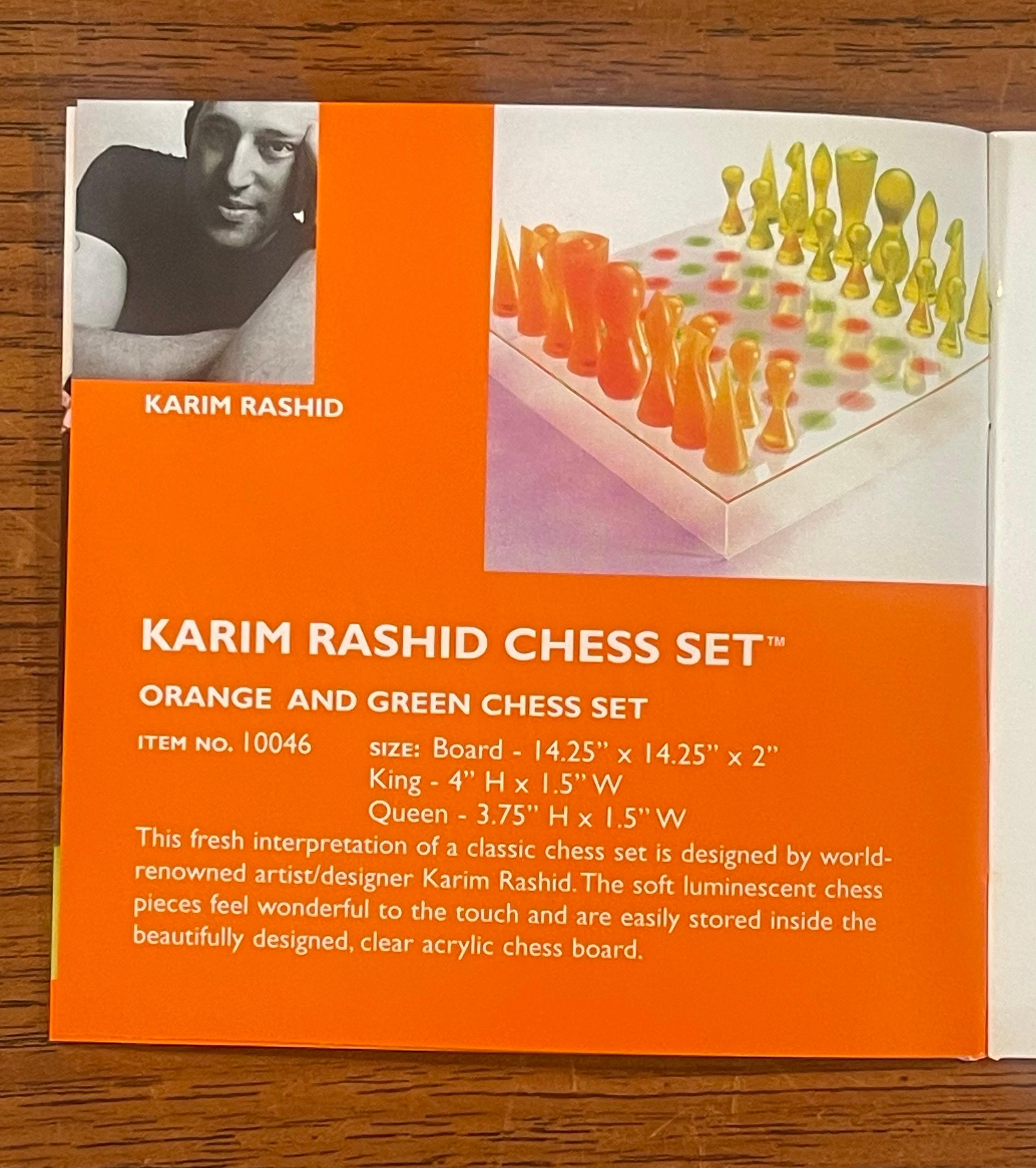 Acrylic & Rubber Modern Chess Set by Karim Rashid 7
