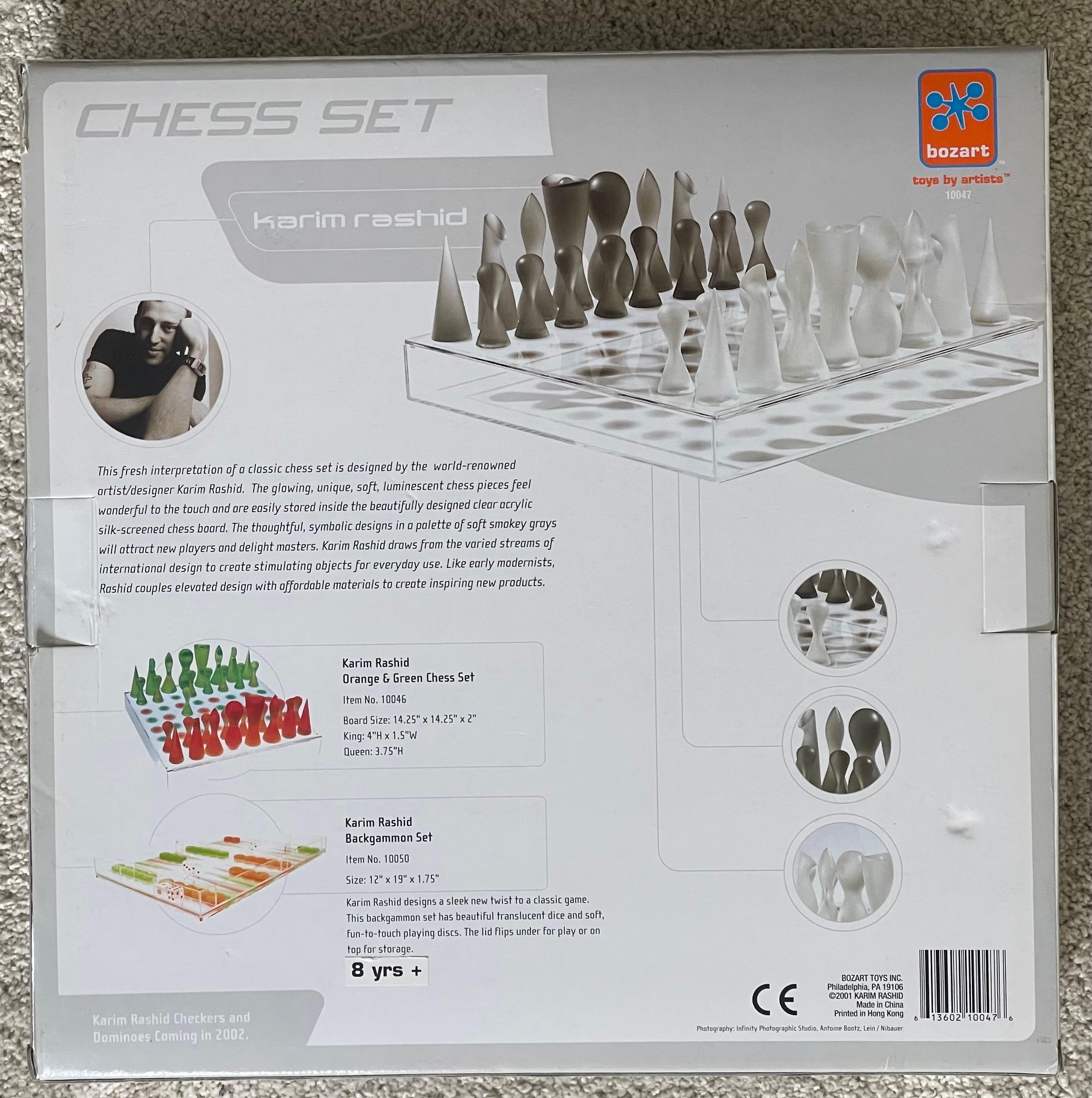 Acrylic & Rubber Modern Chess Set by Karim Rashid 9