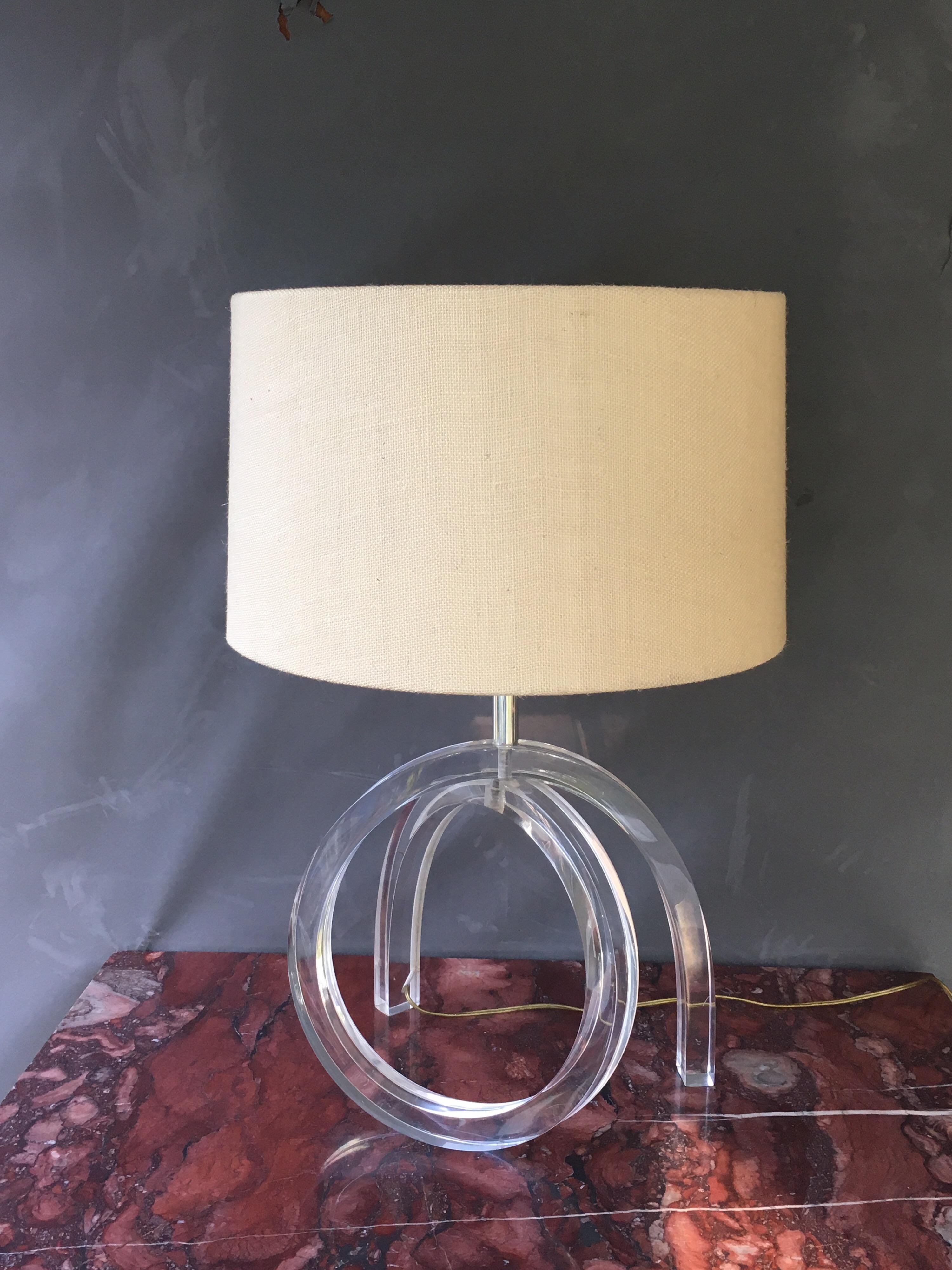 American Acrylic Sculptural Lamp, 20th Century For Sale