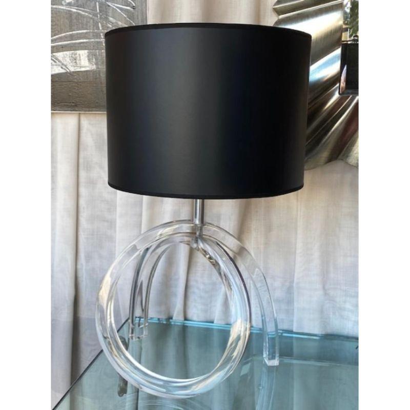 American Acrylic Sculptural Ribbon Lamp For Sale