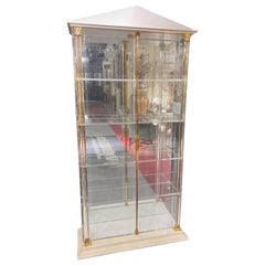 Acrylic Showcase Art Deco Style with 2 Doors, Right and Left 2 Acrylic Columns
