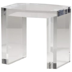 Acrylic Side Table Solid Italian End Table Clear Lucite