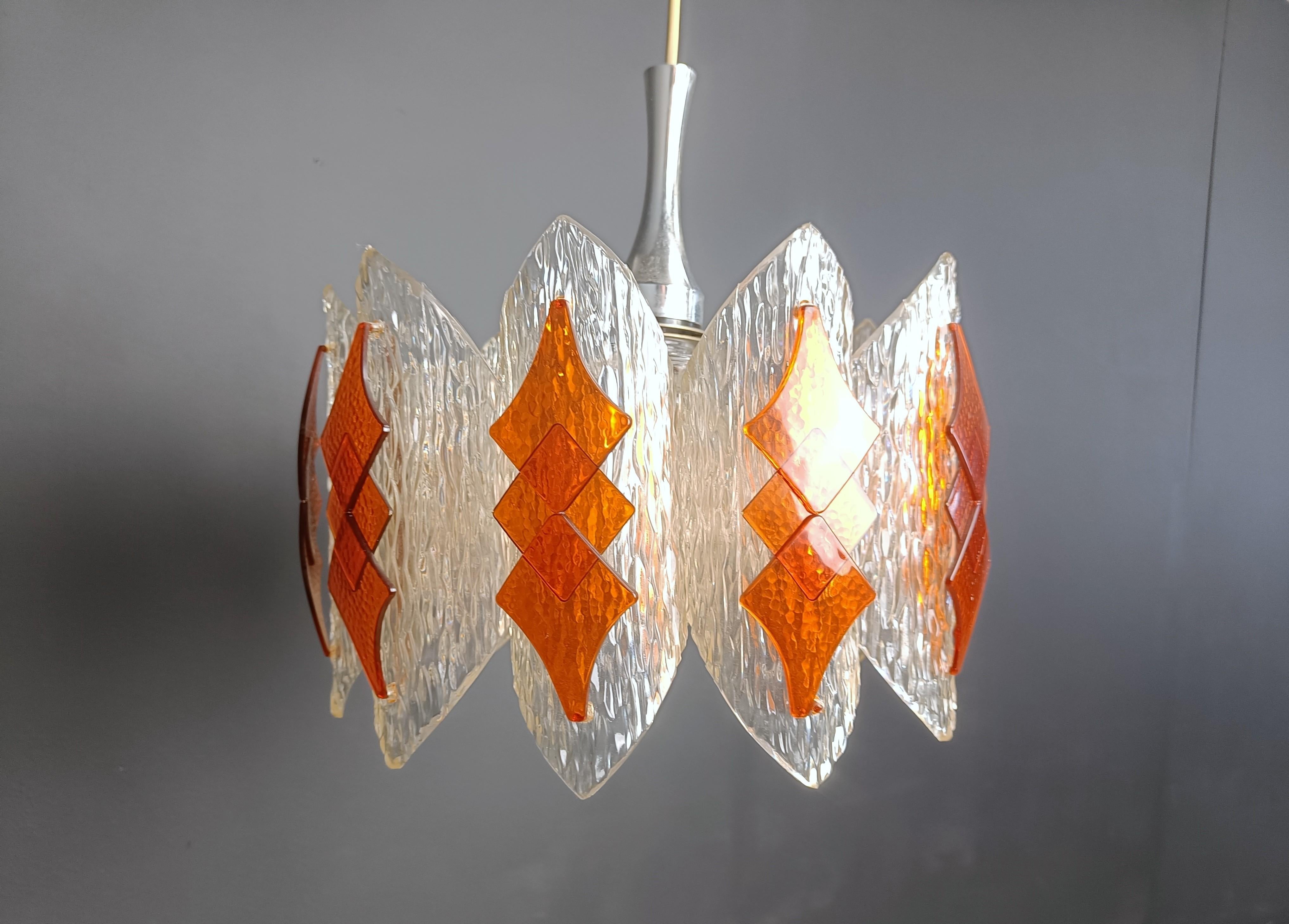 Lampadario Space Age in acrilico di Marbach Leuchten, Germania, 1960 in vendita 5