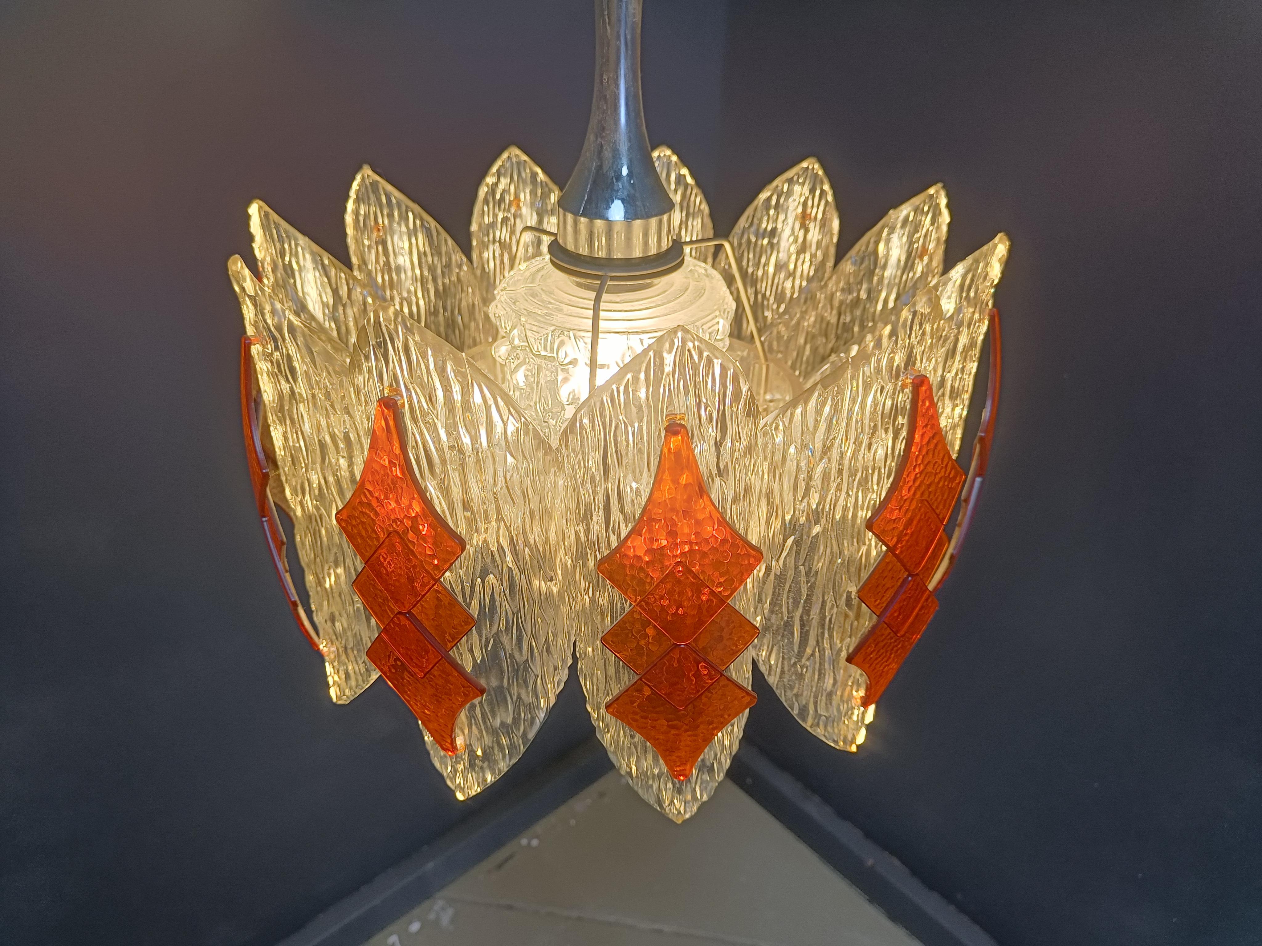 Lampadario Space Age in acrilico di Marbach Leuchten, Germania, 1960 in vendita 2