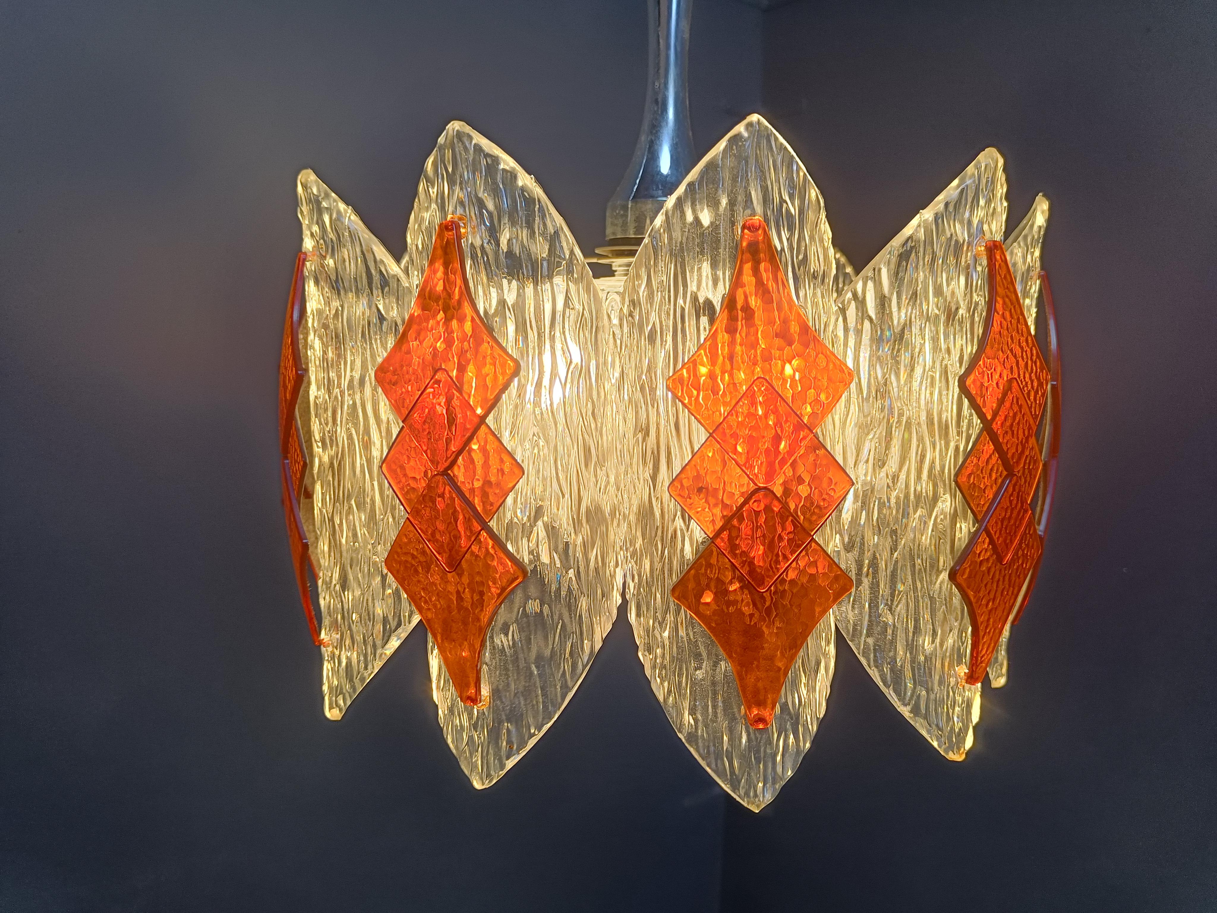 Lampadario Space Age in acrilico di Marbach Leuchten, Germania, 1960 in vendita 3