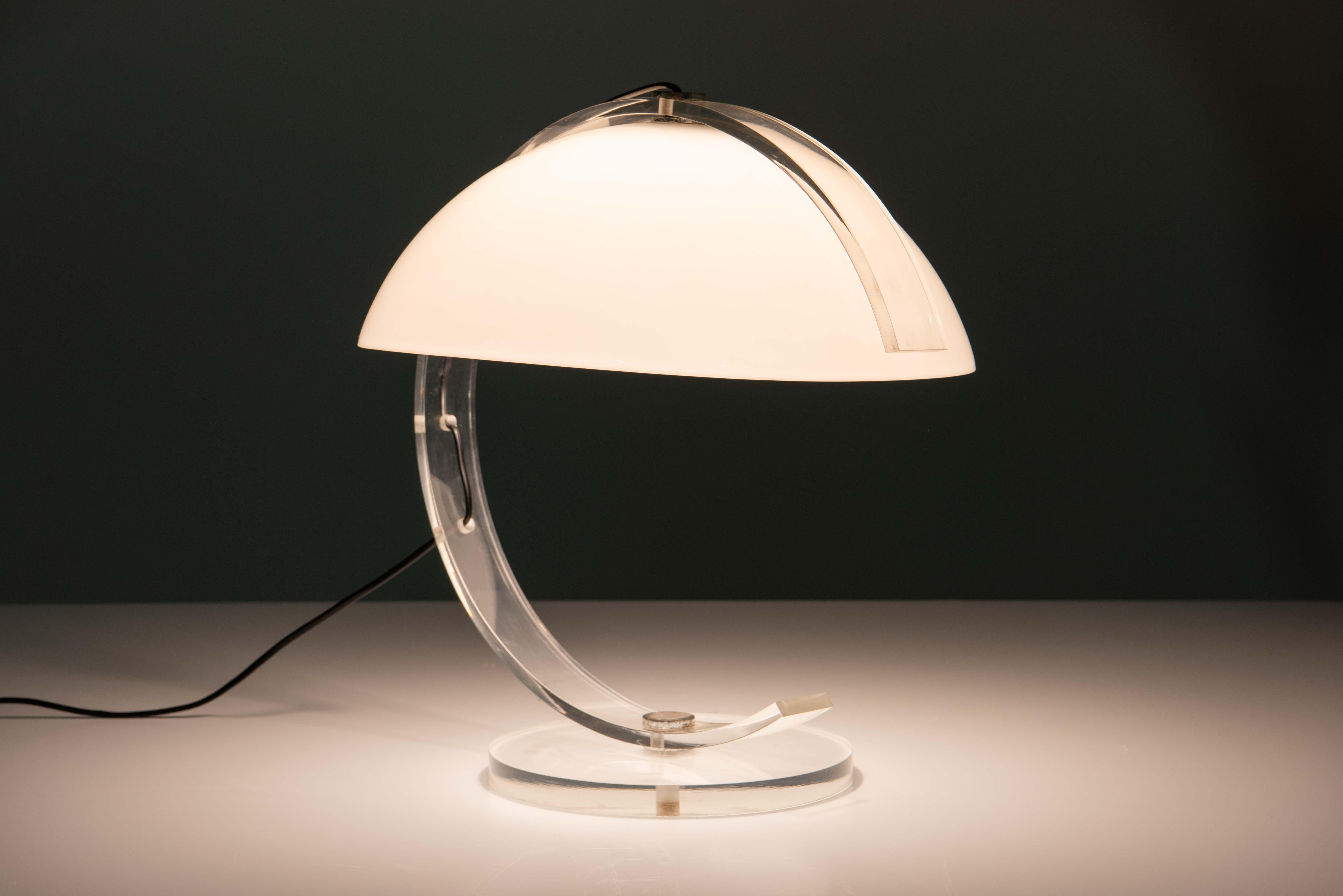 French Acrylic Space Age Table Lamp