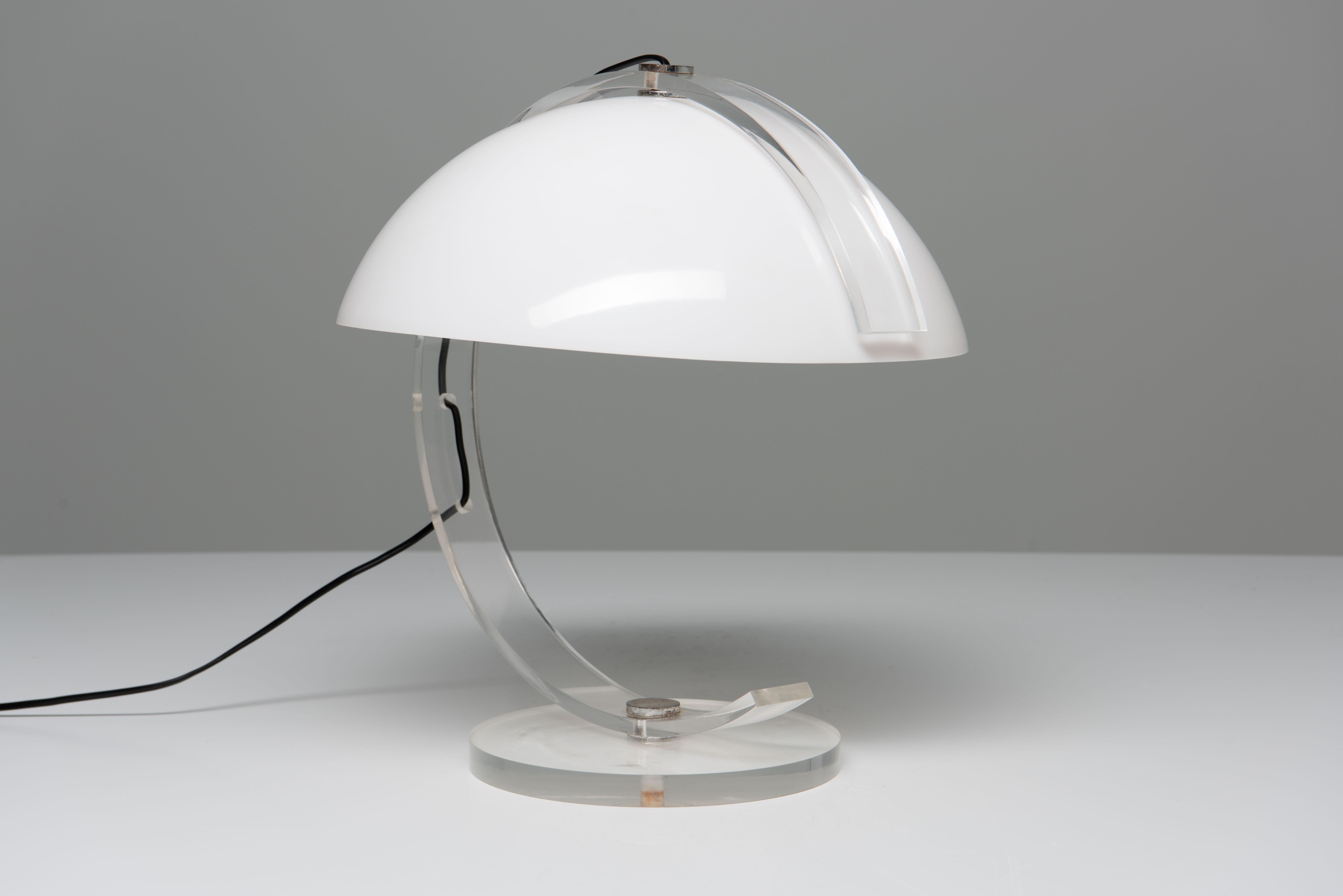 Metal Acrylic Space Age Table Lamp