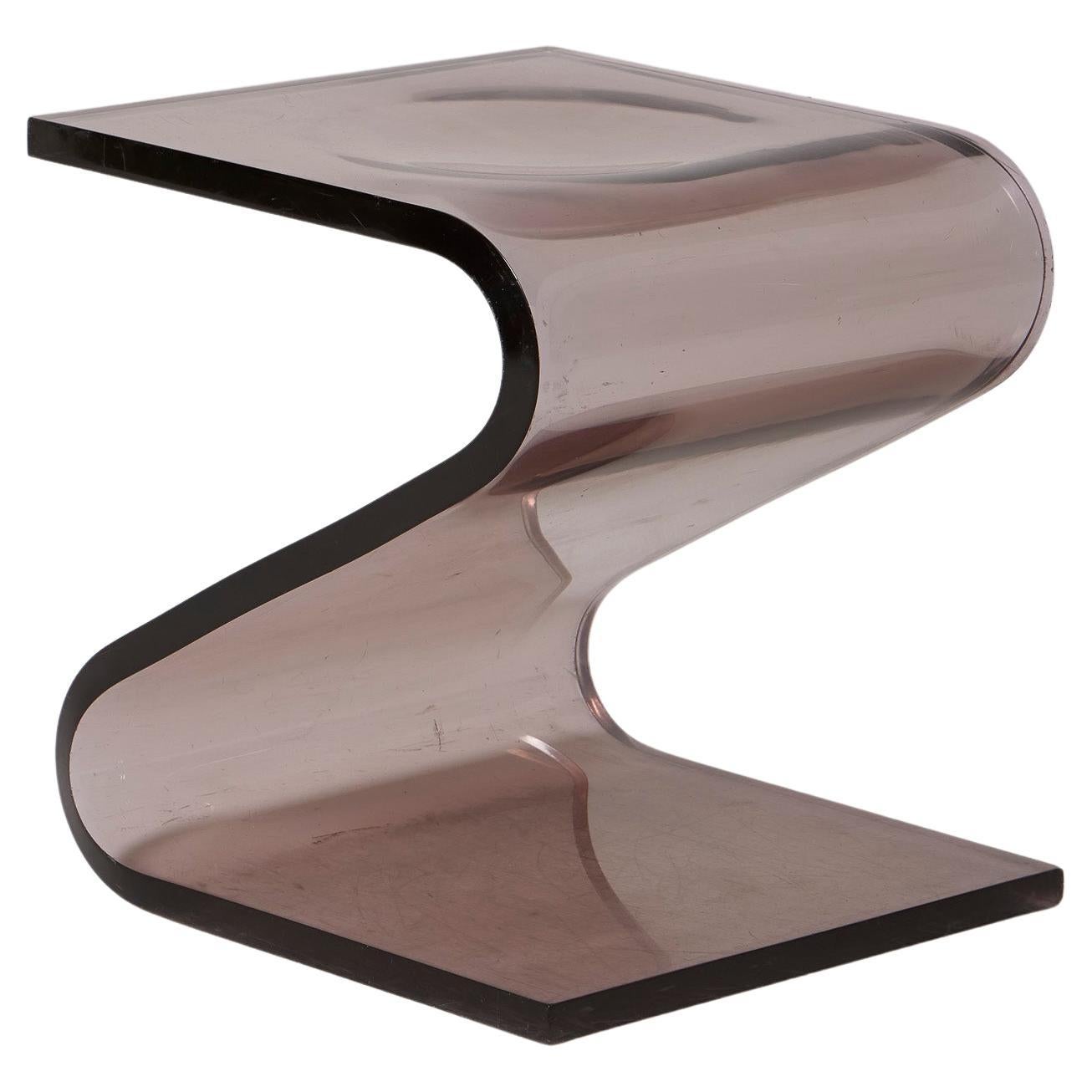 Tabouret en acrylique François Arnal, 1970