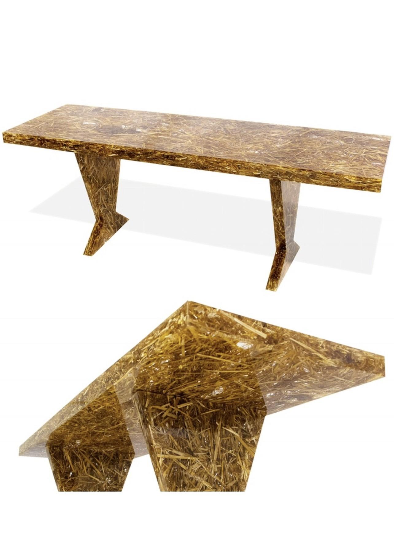 This beautiful acrylic bench is made of acrylic with floating straw inside. simply a masterpiece!  